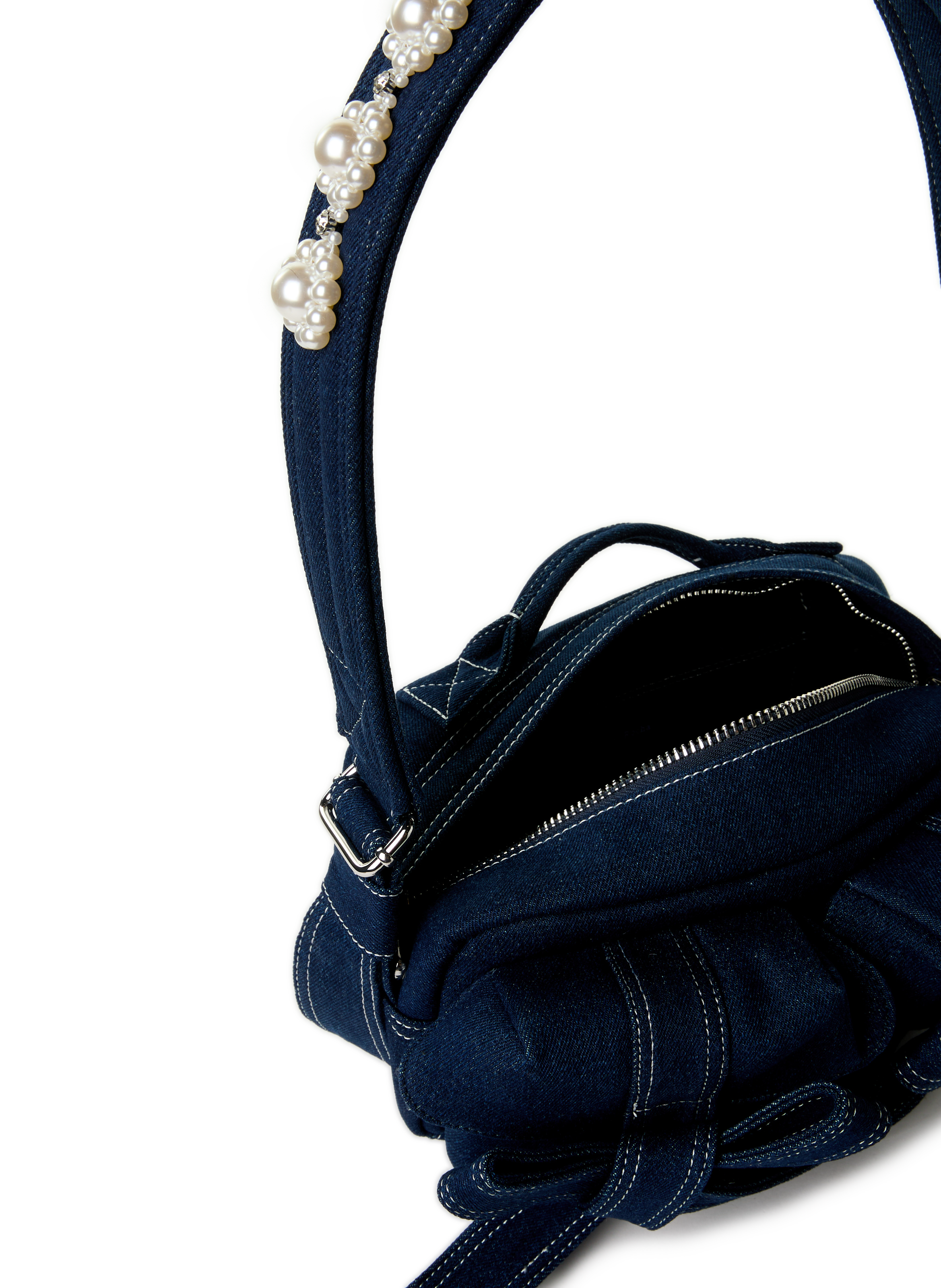 Shoulder bag with beaded bow SIMONE ROCHA Blue