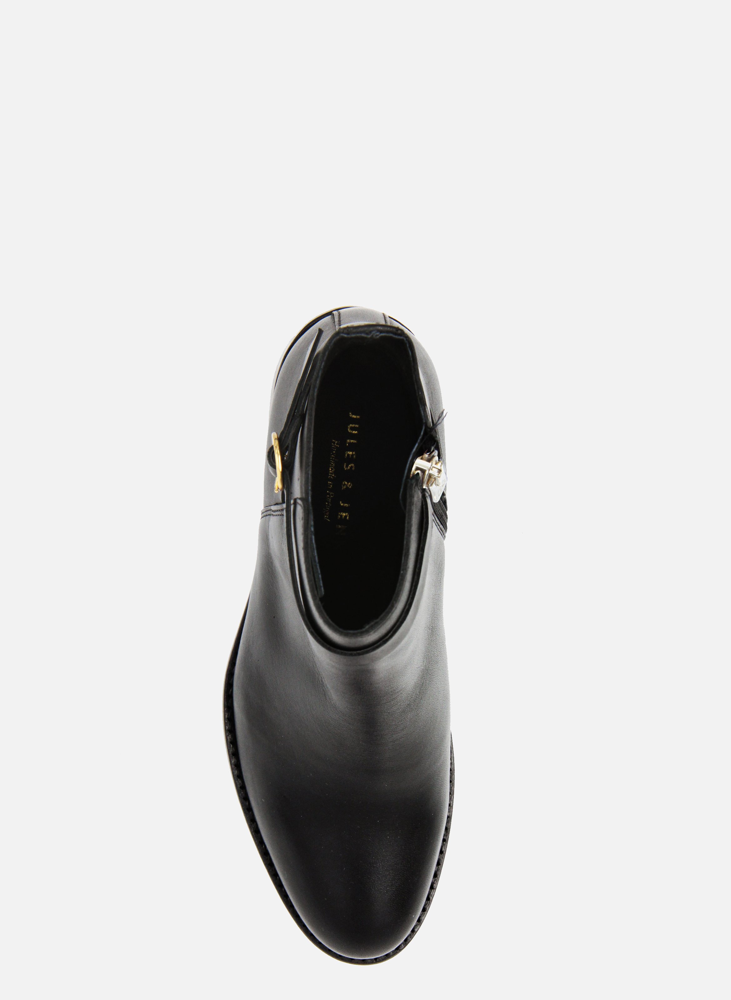 Bottines cavalières cuir lisse JULES & JENN Noir