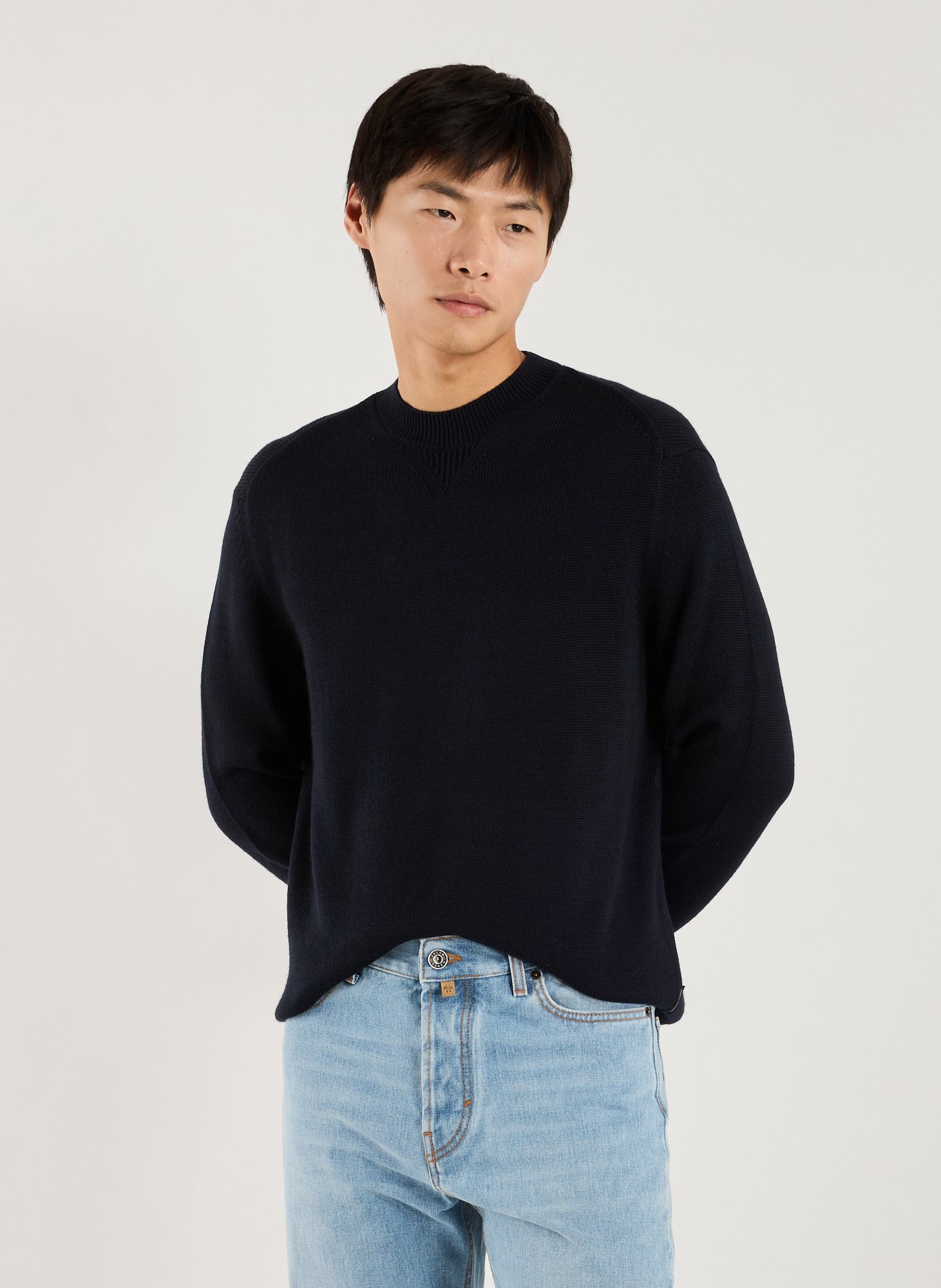 ARMANI EXCHANGE Pull en coton mélangé Bleu