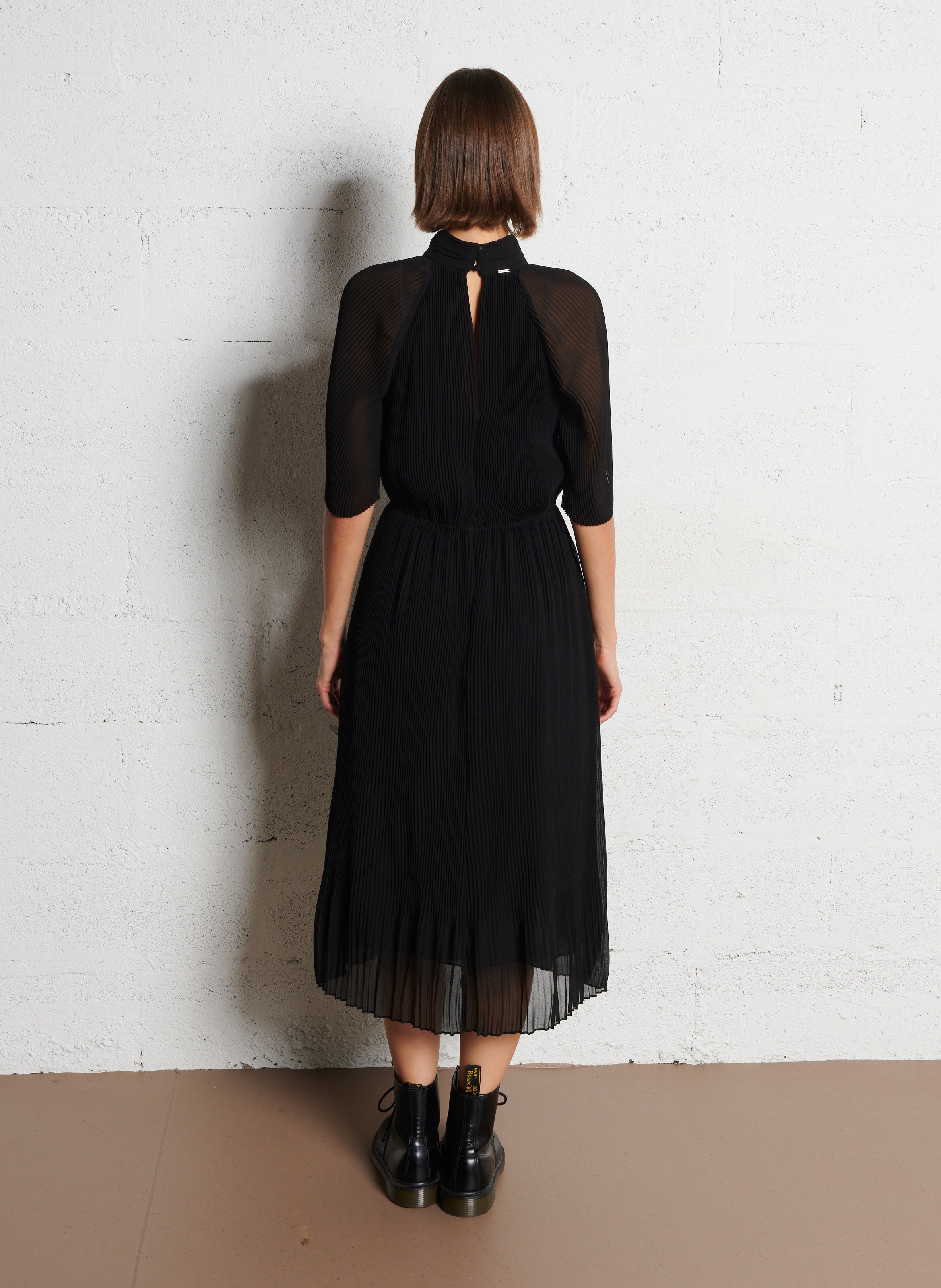 Robe midi plissée IKKS Noir