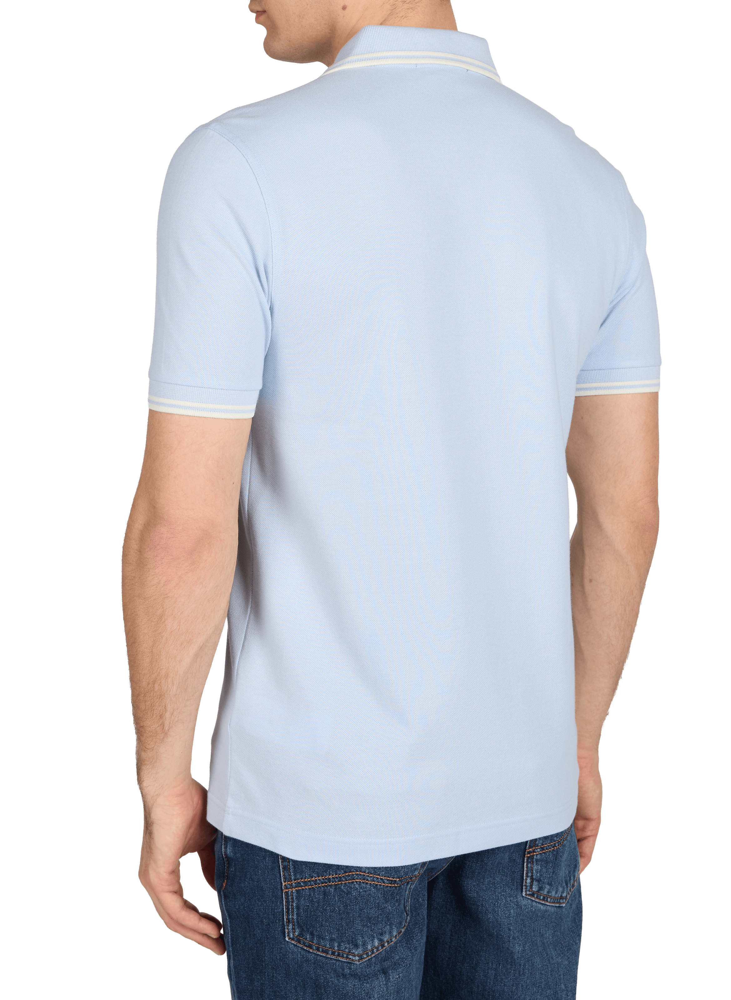 Polo à manches courtes en coton FRED PERRY Bleu