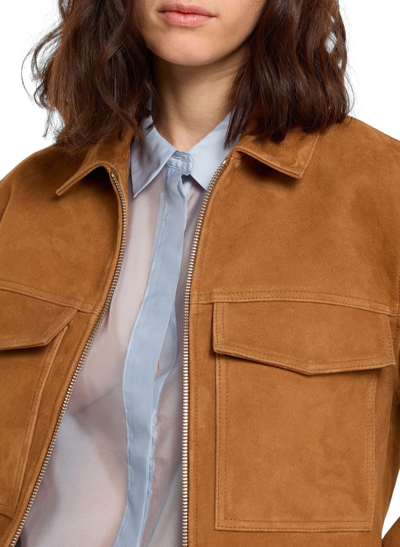 Veste courte Umiu en cuir SAISON 1865 Marron