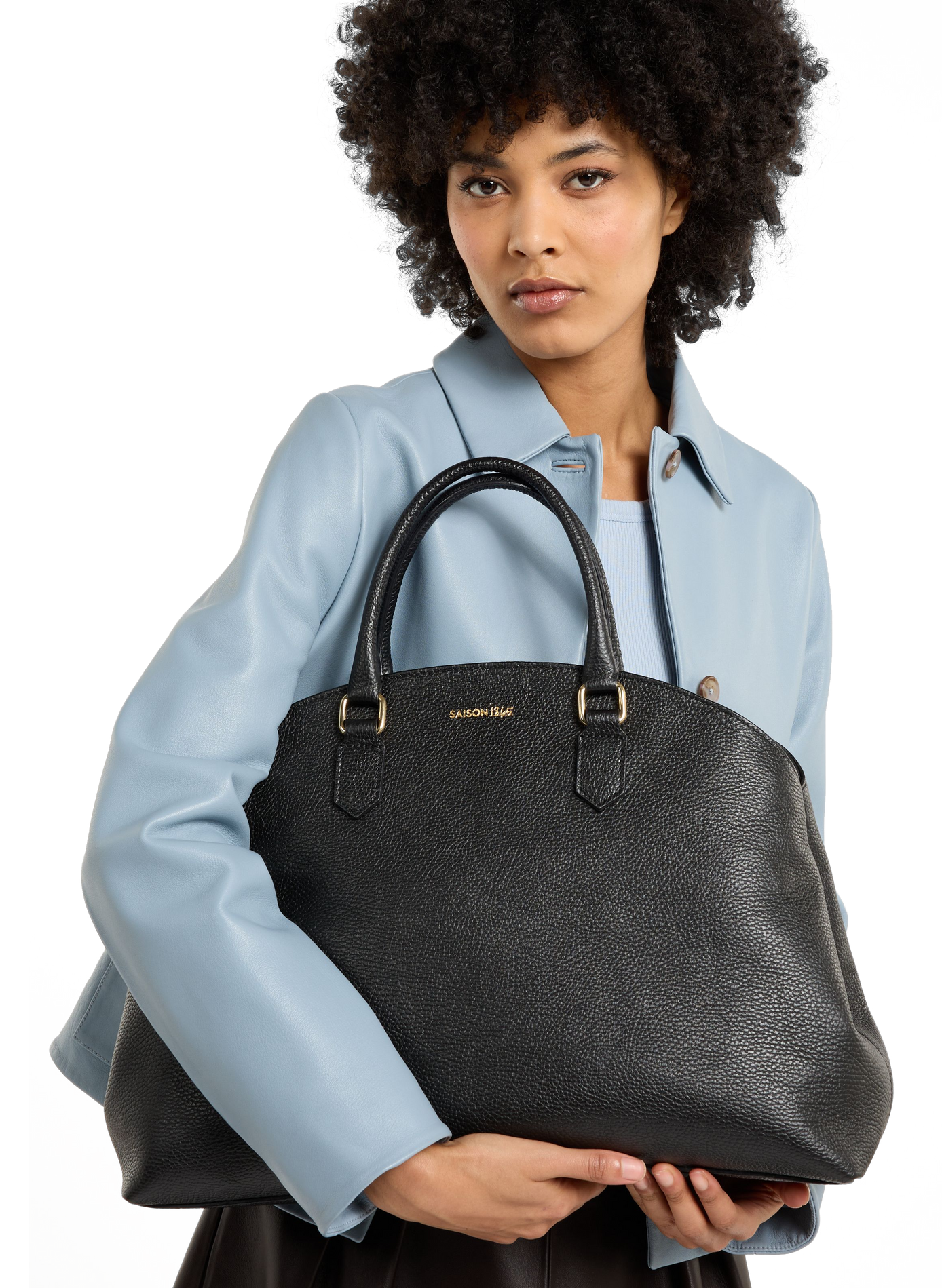 Sac à main Hadrien en cuir grainé SAISON 1865 Noir