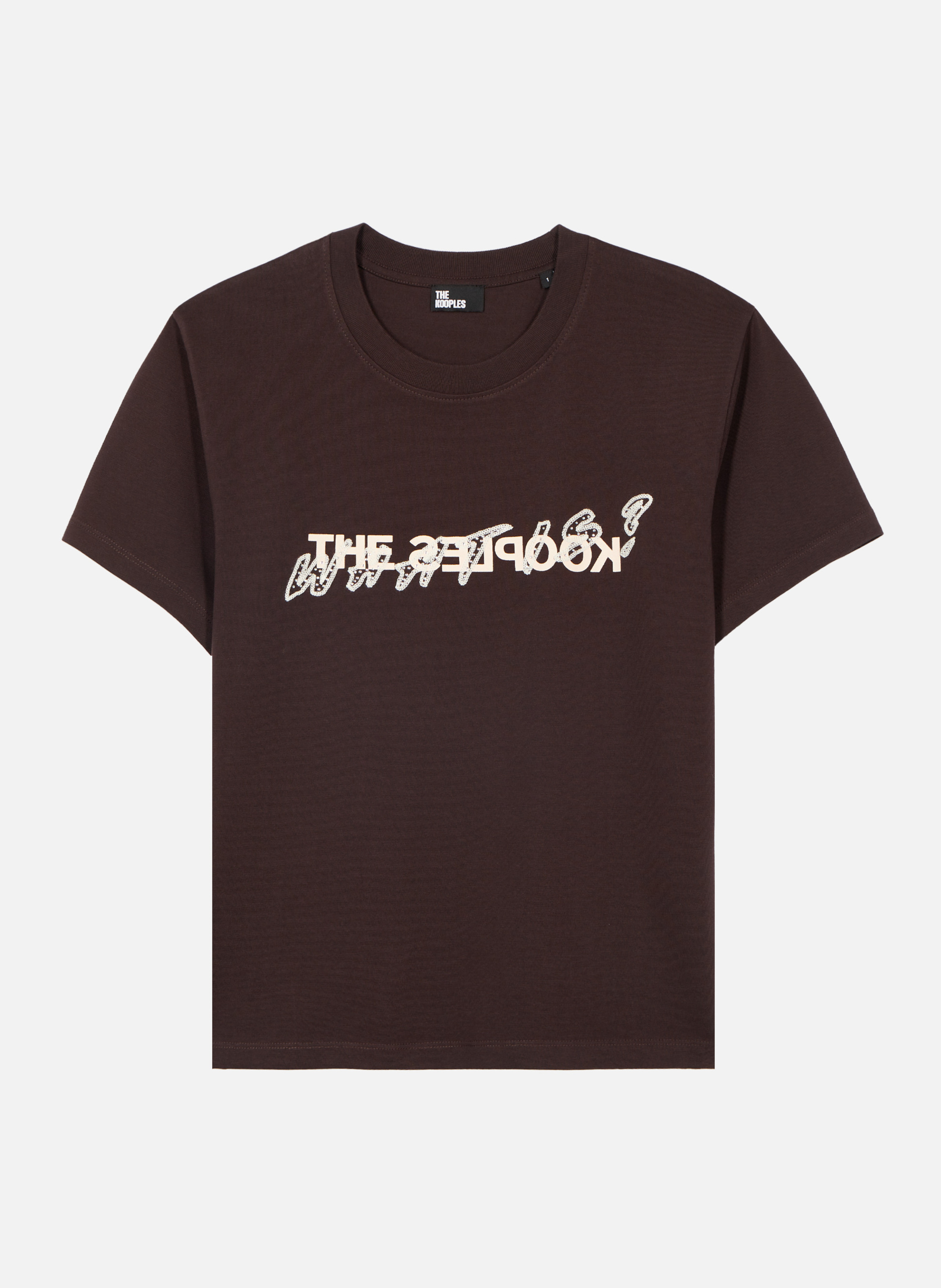 T-shirt what is avec strass THE KOOPLES Marron