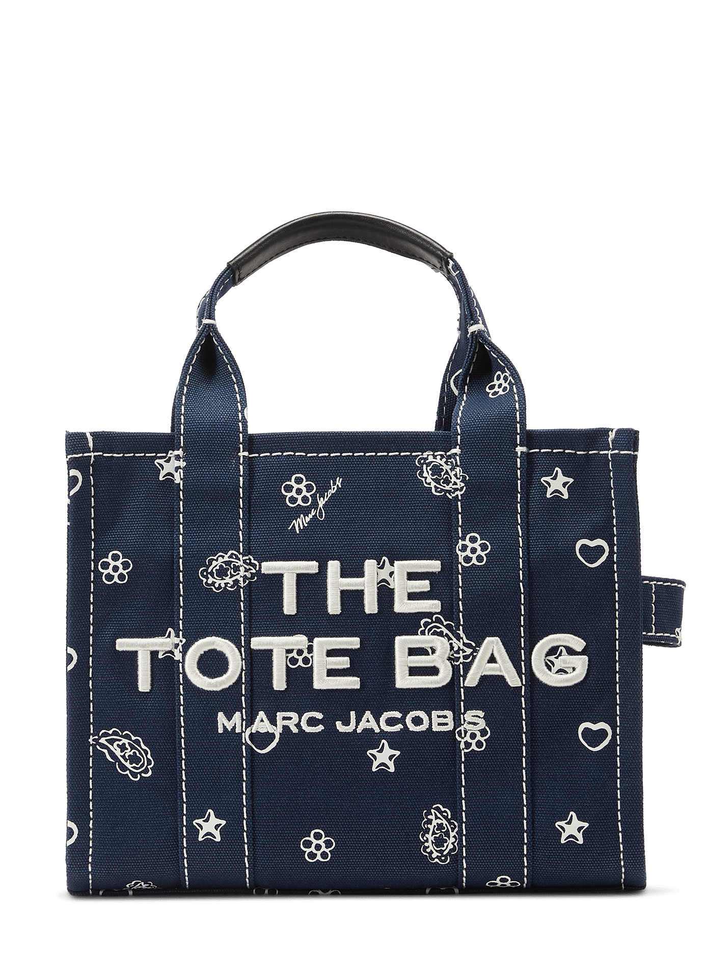 La piccola borsa a tracolla in denim di cotone MARC JACOBS Blu