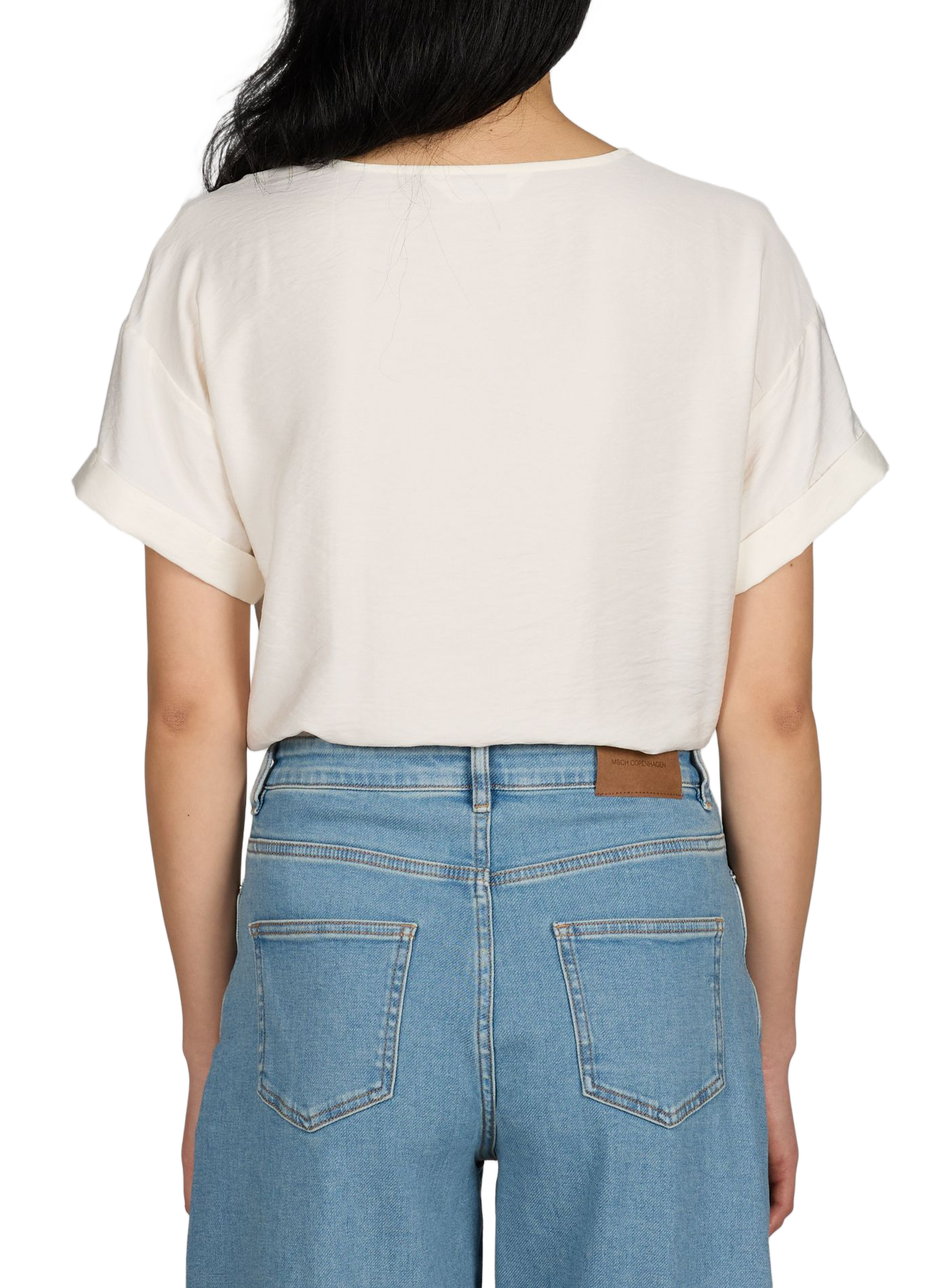 Oversized Short-Sleeve Solid T-Shirt MSCH Beige