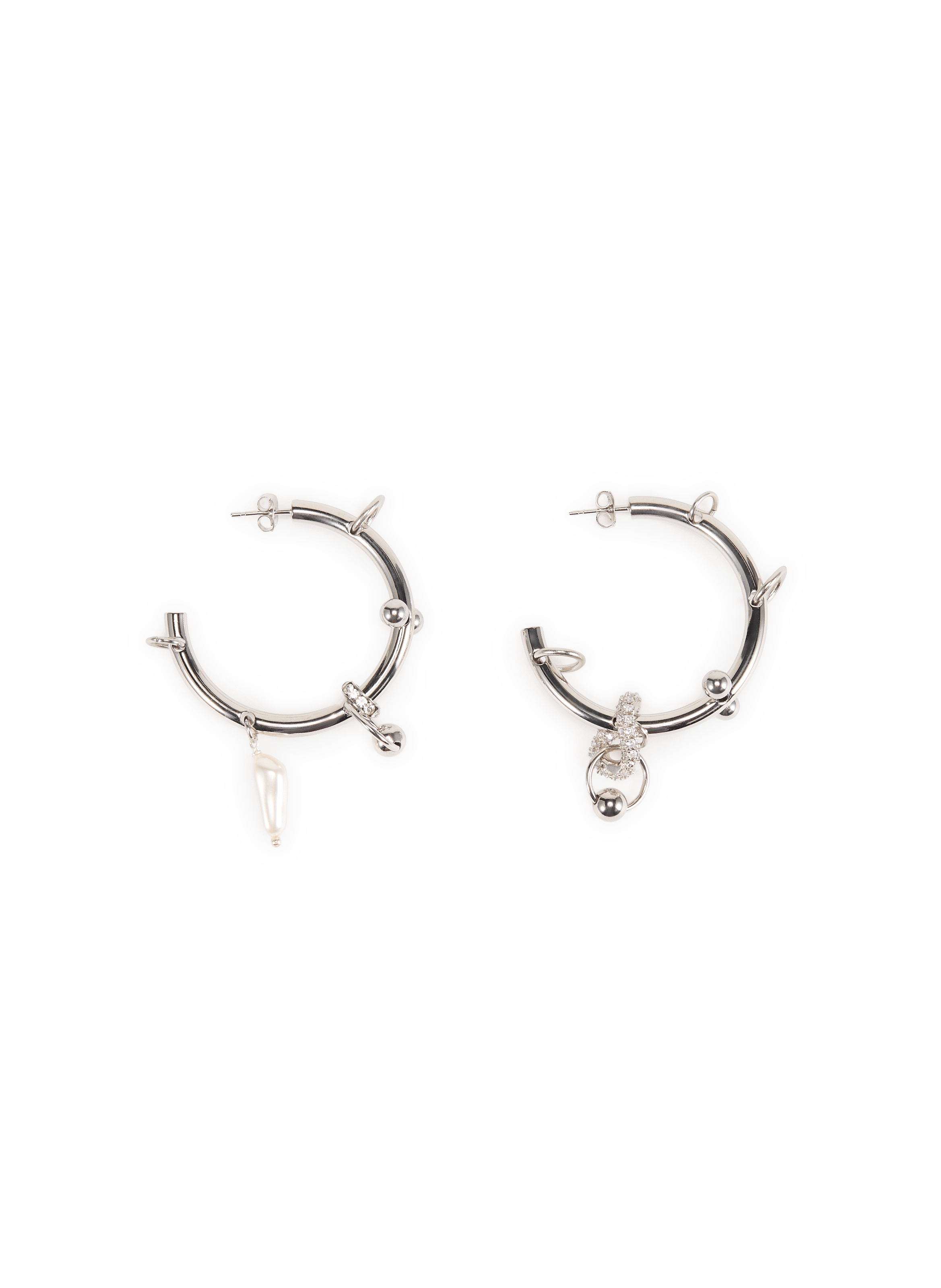 Créoles Danielle larges en laiton JUSTINE CLENQUET Argent