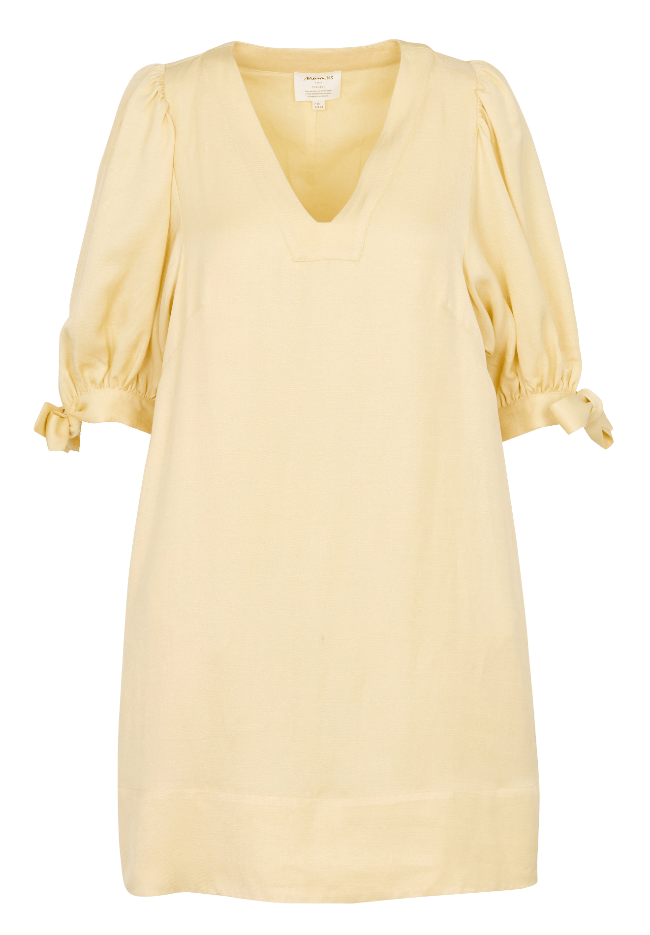 Robe courte col v unie bona MAISON 123 Jaune