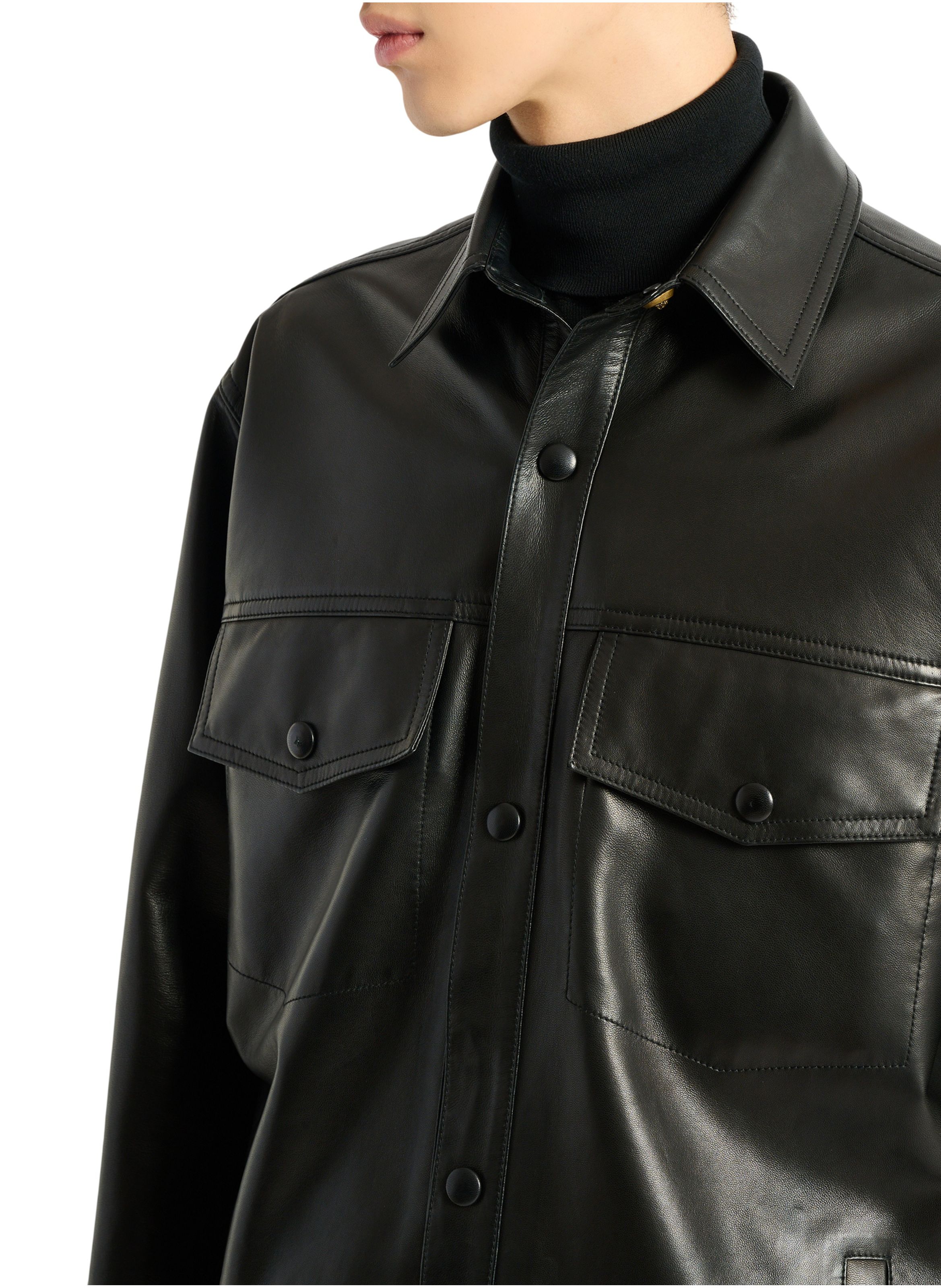 Surchemise en cuir BALMAIN Noir