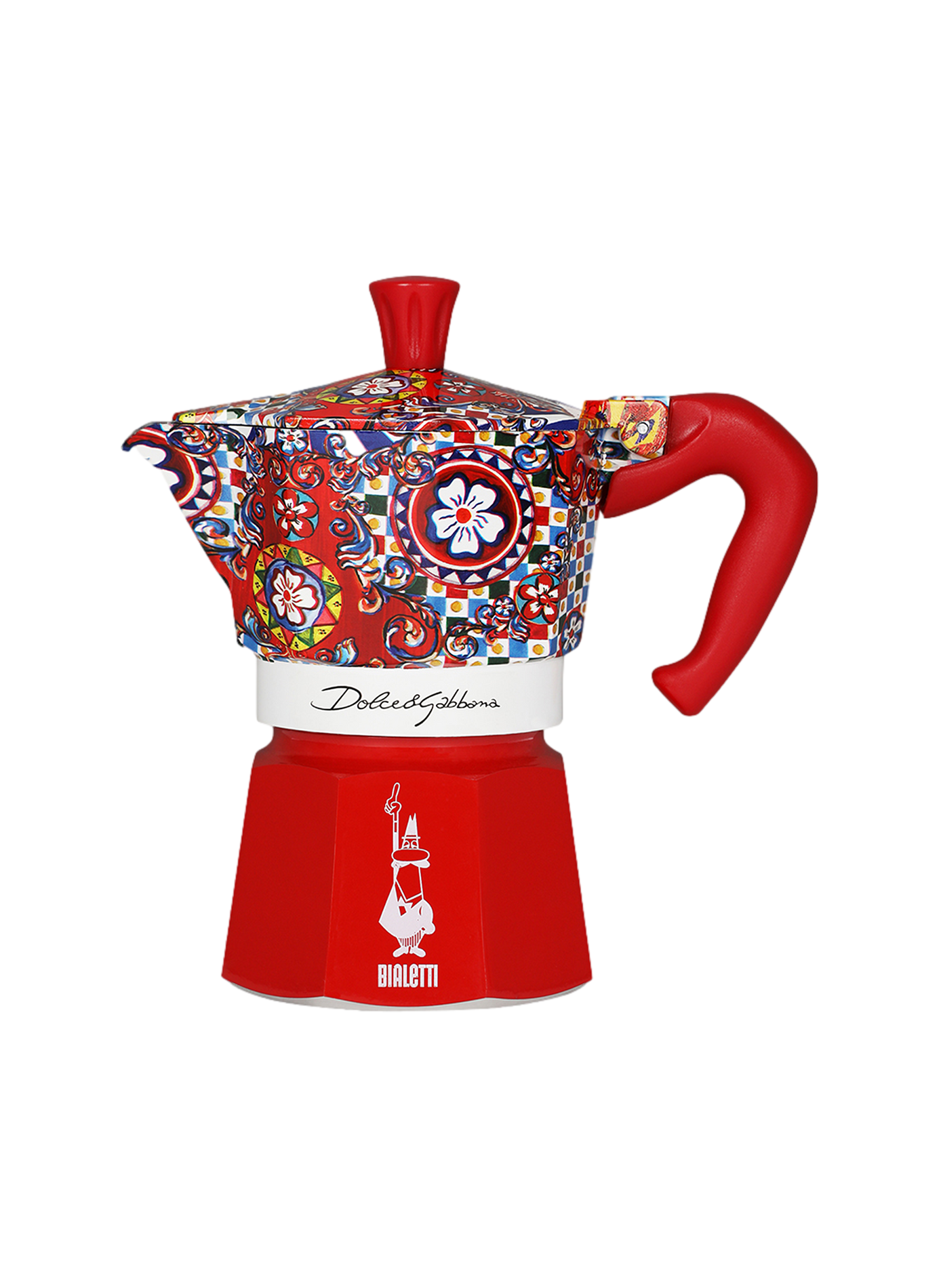 Espressokocher Moka Express mit Mustern BIALETTI Rot