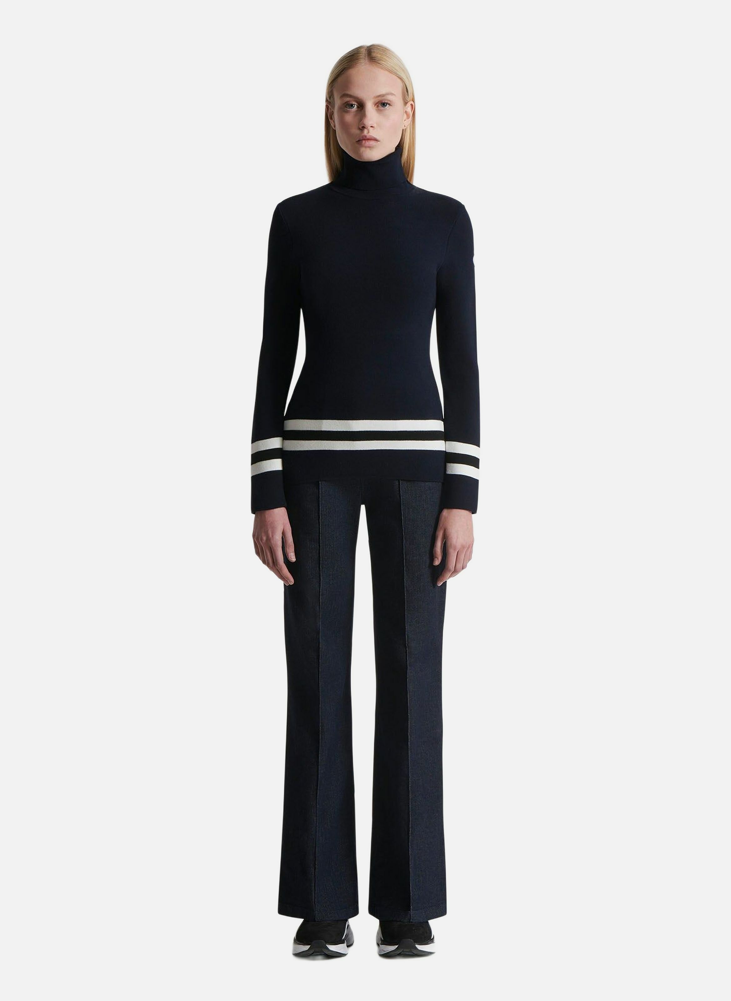 Judith fitted turtleneck sweater FUSALP Blue