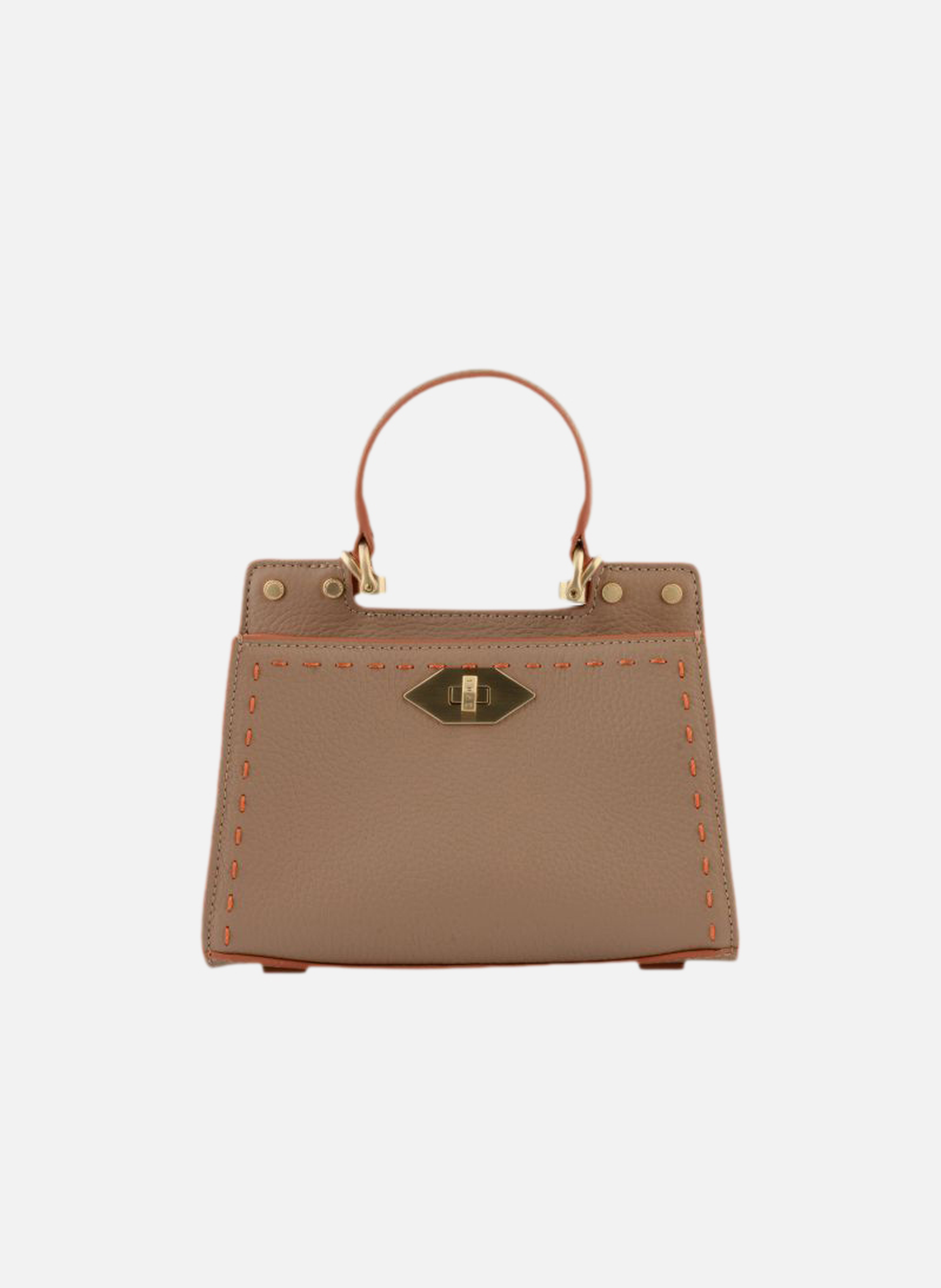 Trianon | sac à main micro en cuir de vachette POURCHET Orange
