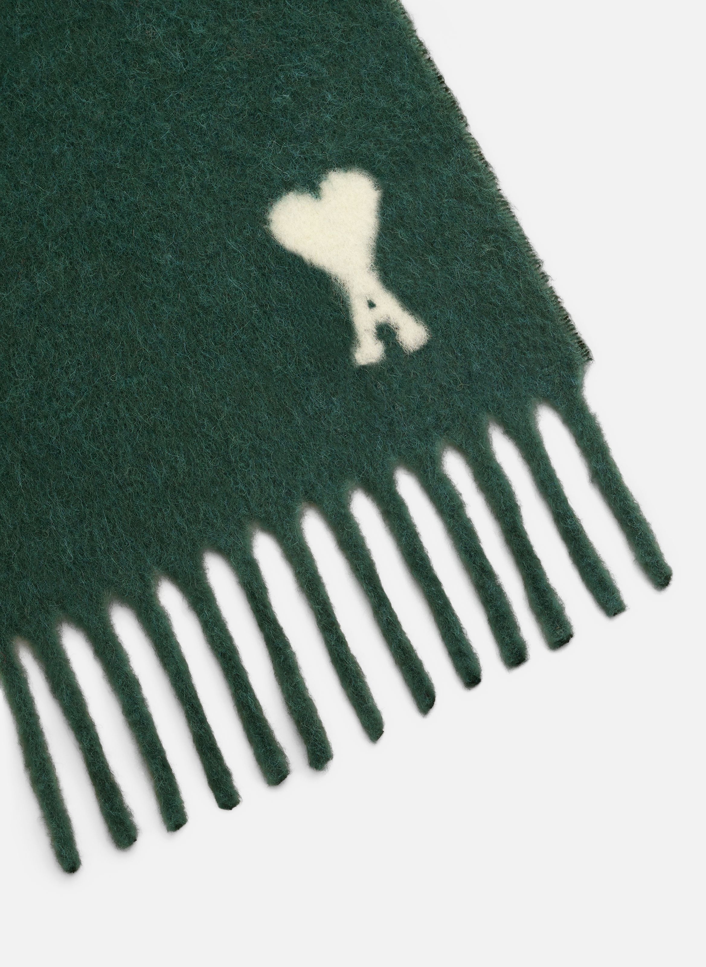Echarpe unisexe en alpaga ami de coeur AMI PARIS Vert