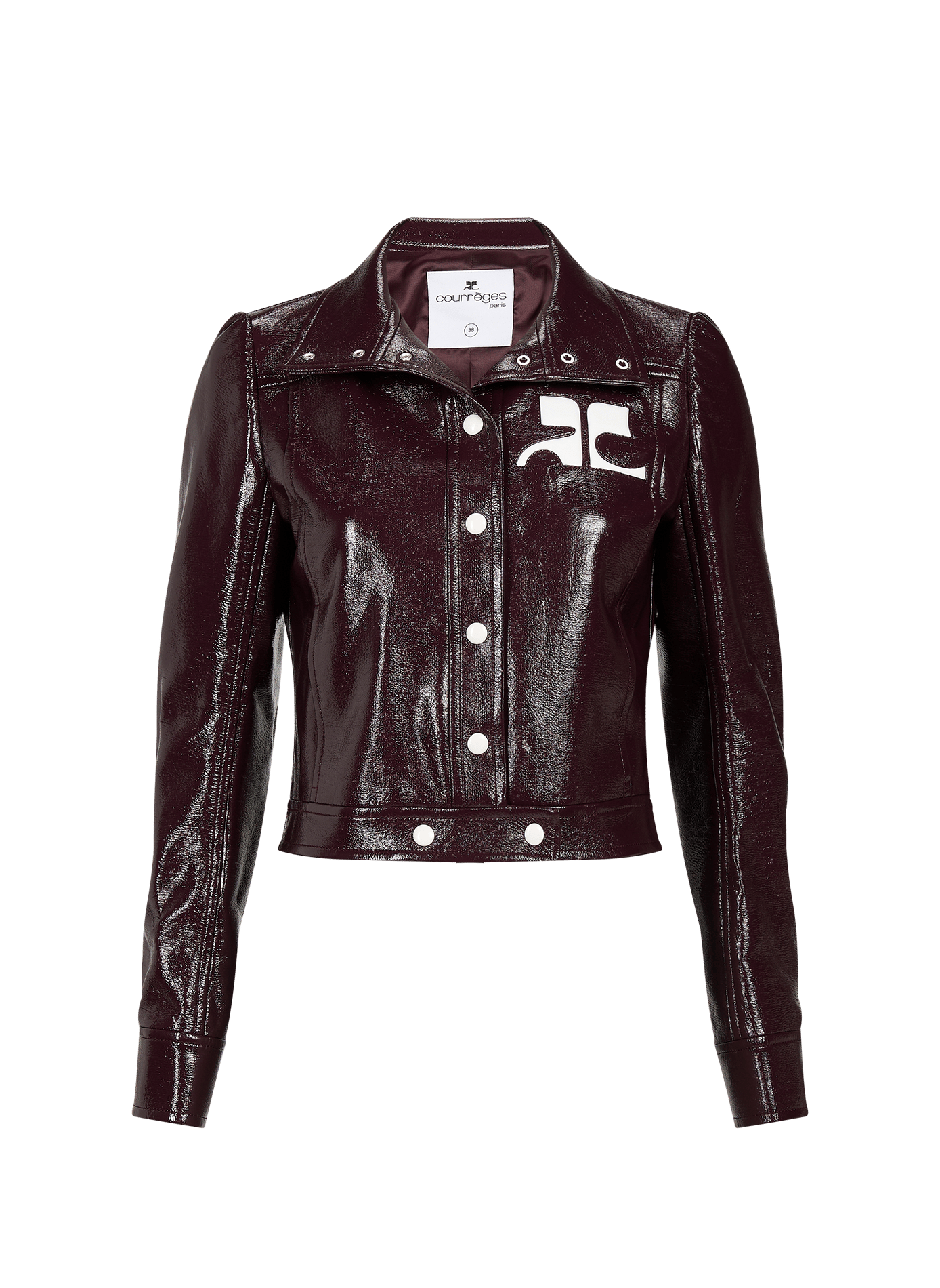 Vinyljacke COURRÈGES Rot