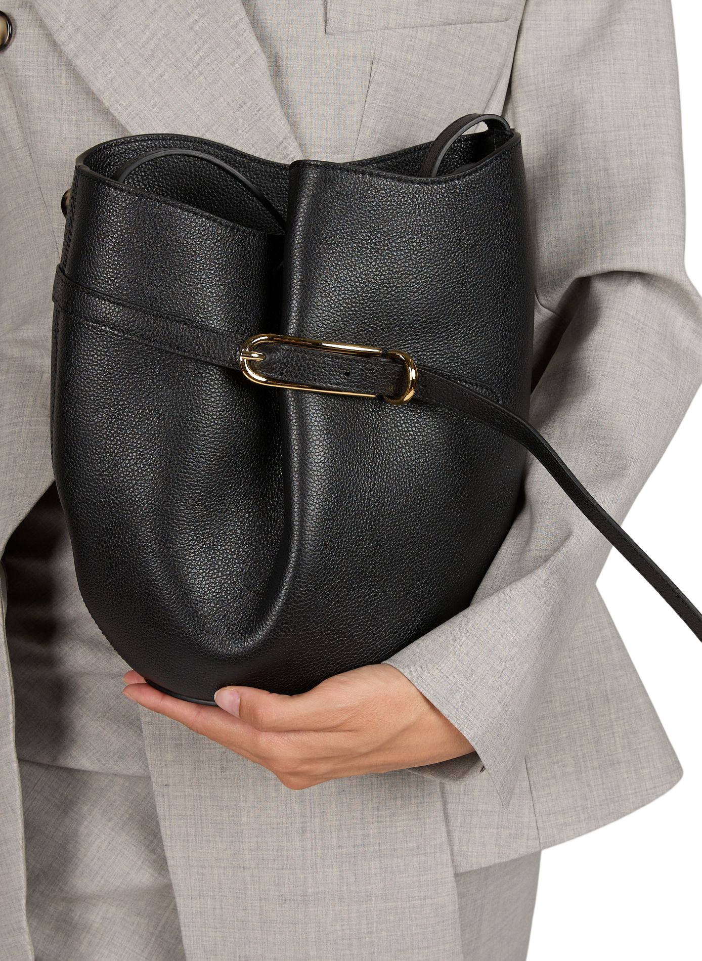 Leather shoulder bag LIFFNER Black