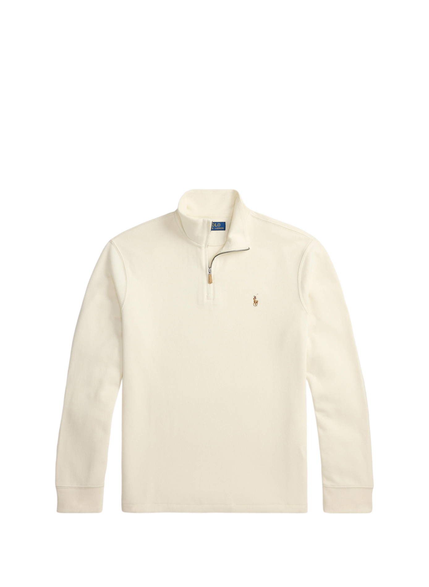 Pull droit col montant en coton  Parchment cream