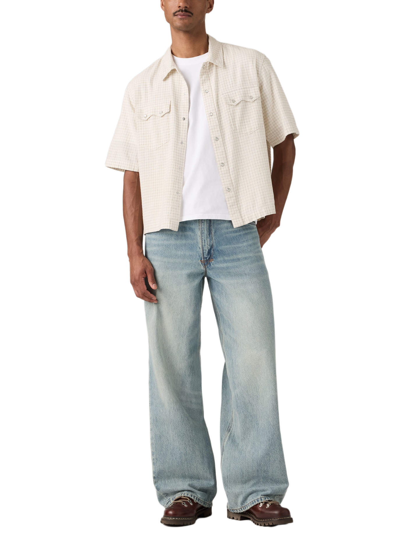 Weite Baggy-Jeans aus Baumwolle LEVI'S Blau