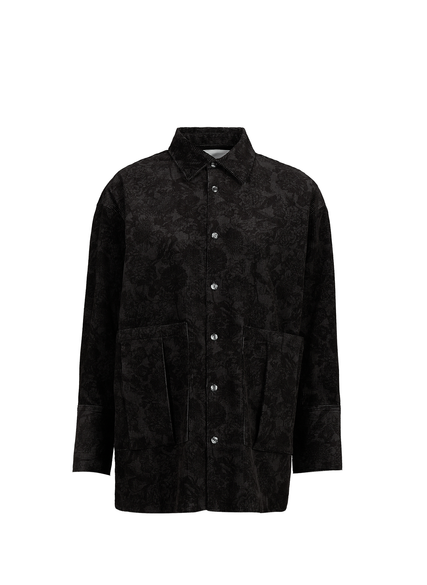 Ribbed velvet shirt in cotton WANSIE Black