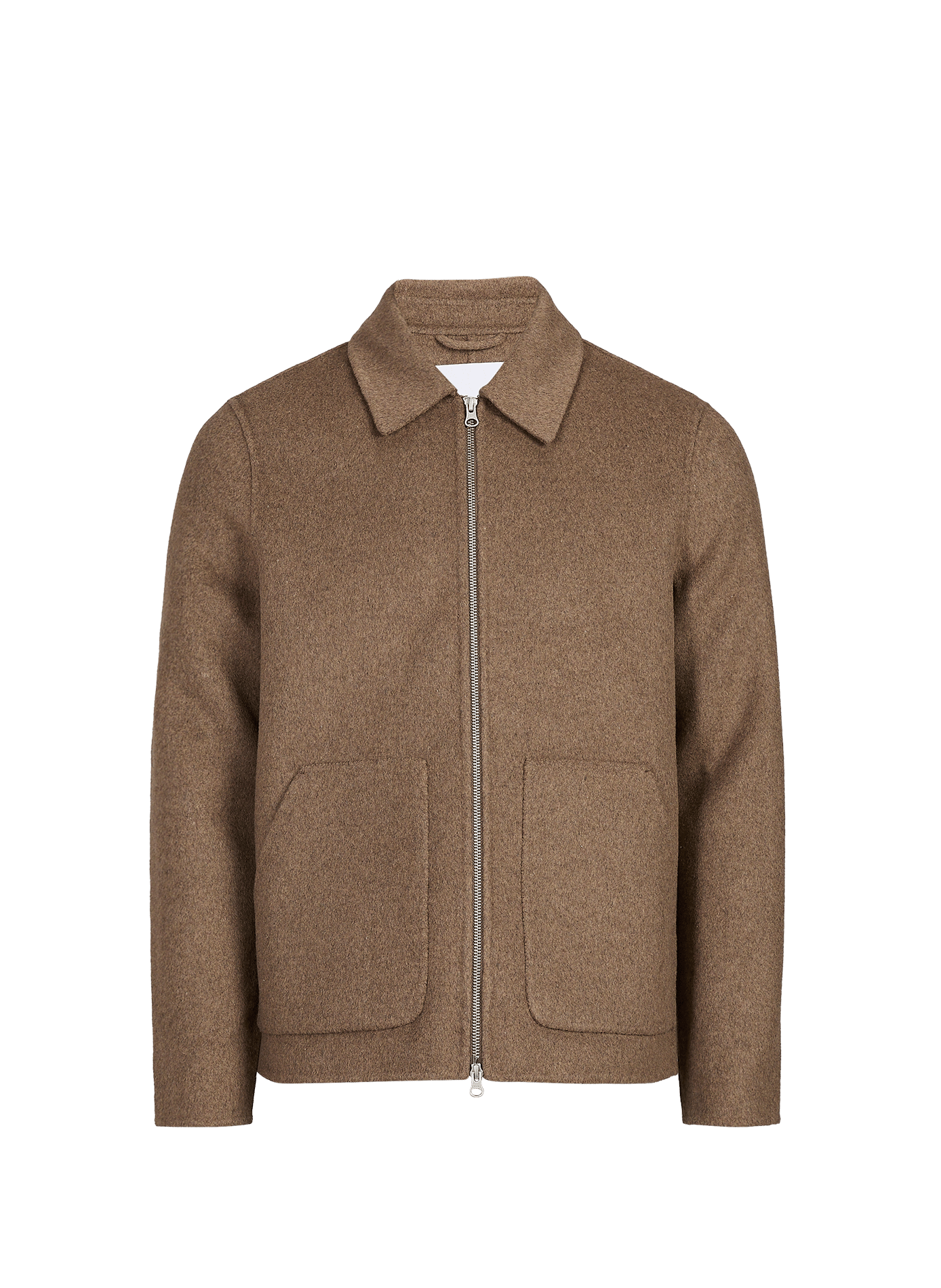 Straight zip-up wool blend jacket SAMSOE SAMSOE Grey