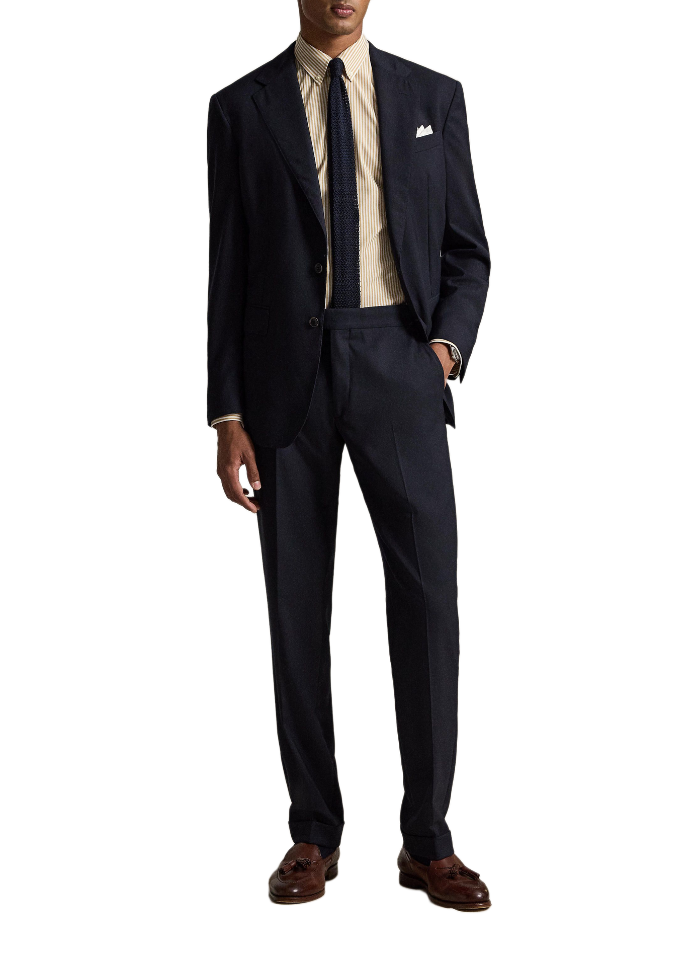 Chemise rayée en coton POLO RALPH LAUREN Kaki