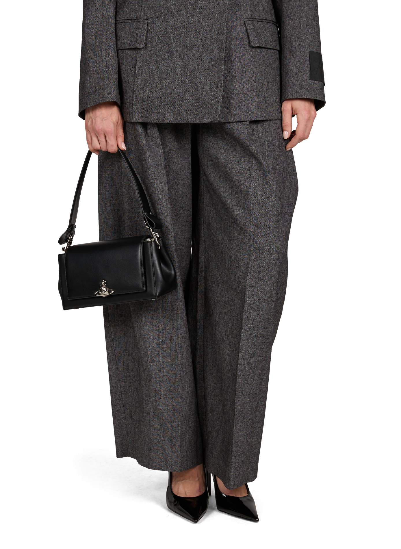Einfarbige Schultertasche VIVIENNE WESTWOOD Schwarz