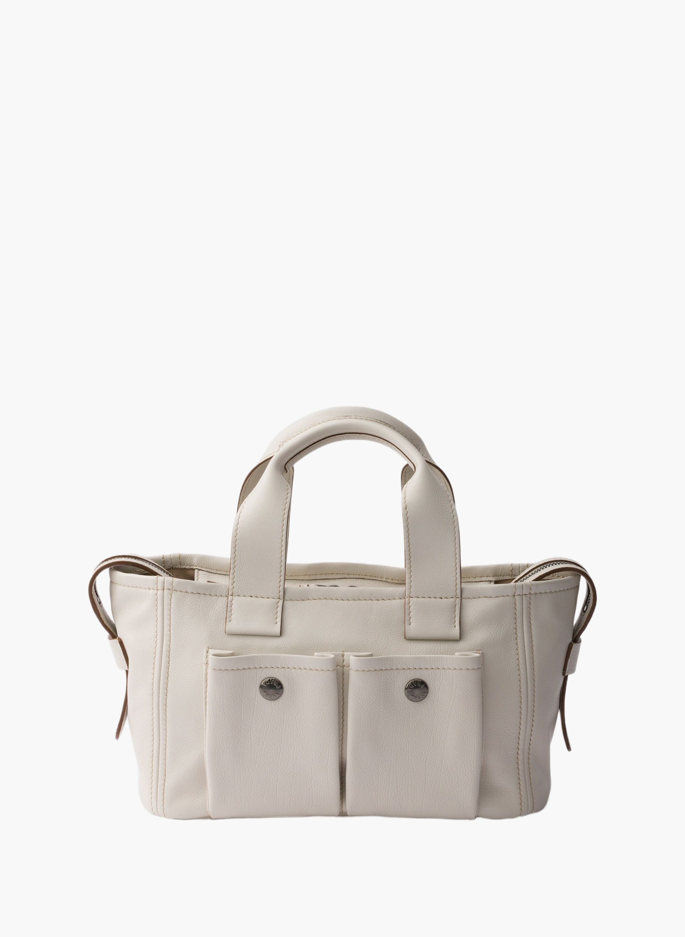 Cabas en cuir prada route PRADA Beige