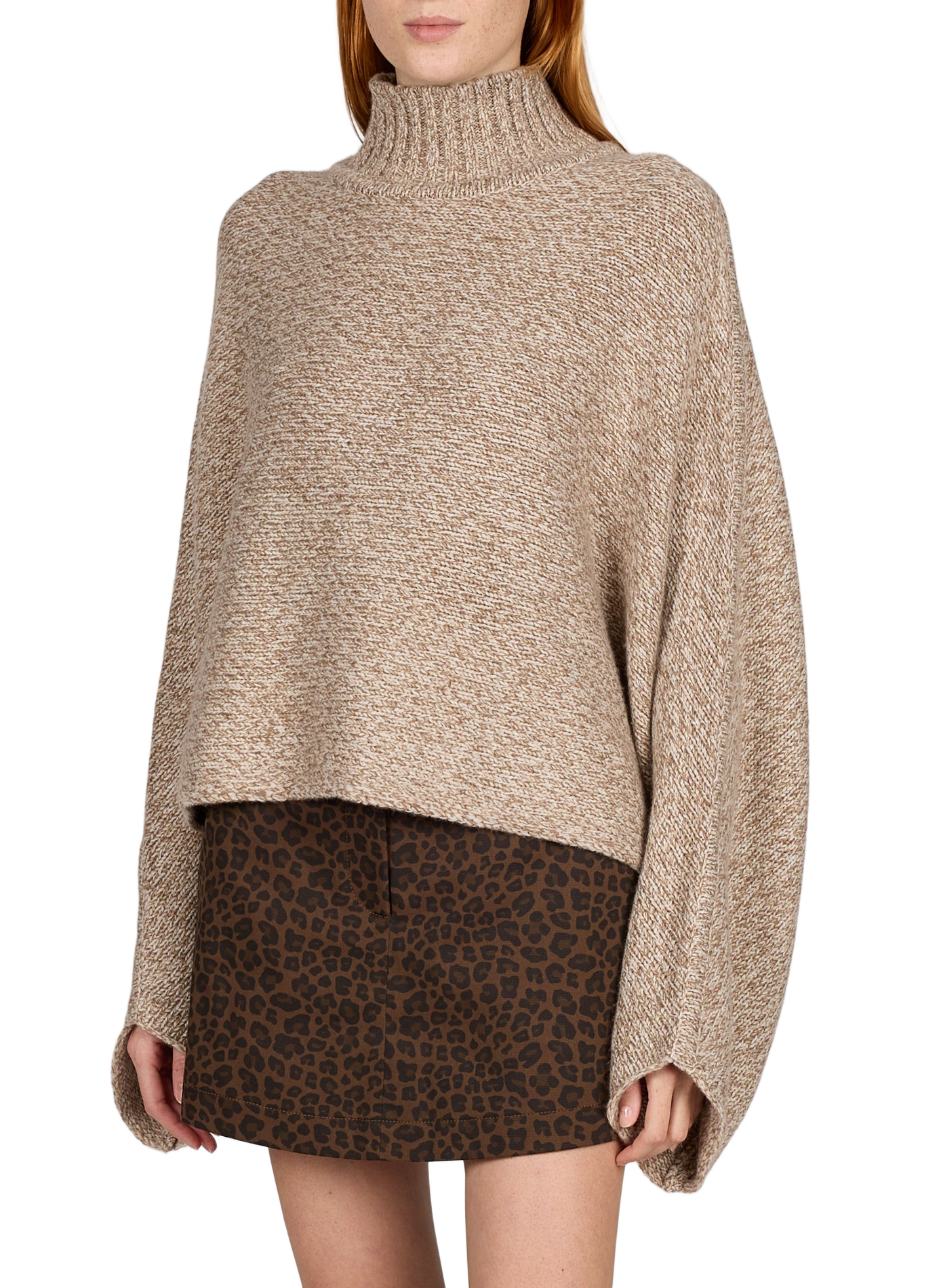 Weiter Pullover aus Woll-Kaschmir-Mix MARGAUX LONNBERG Beige
