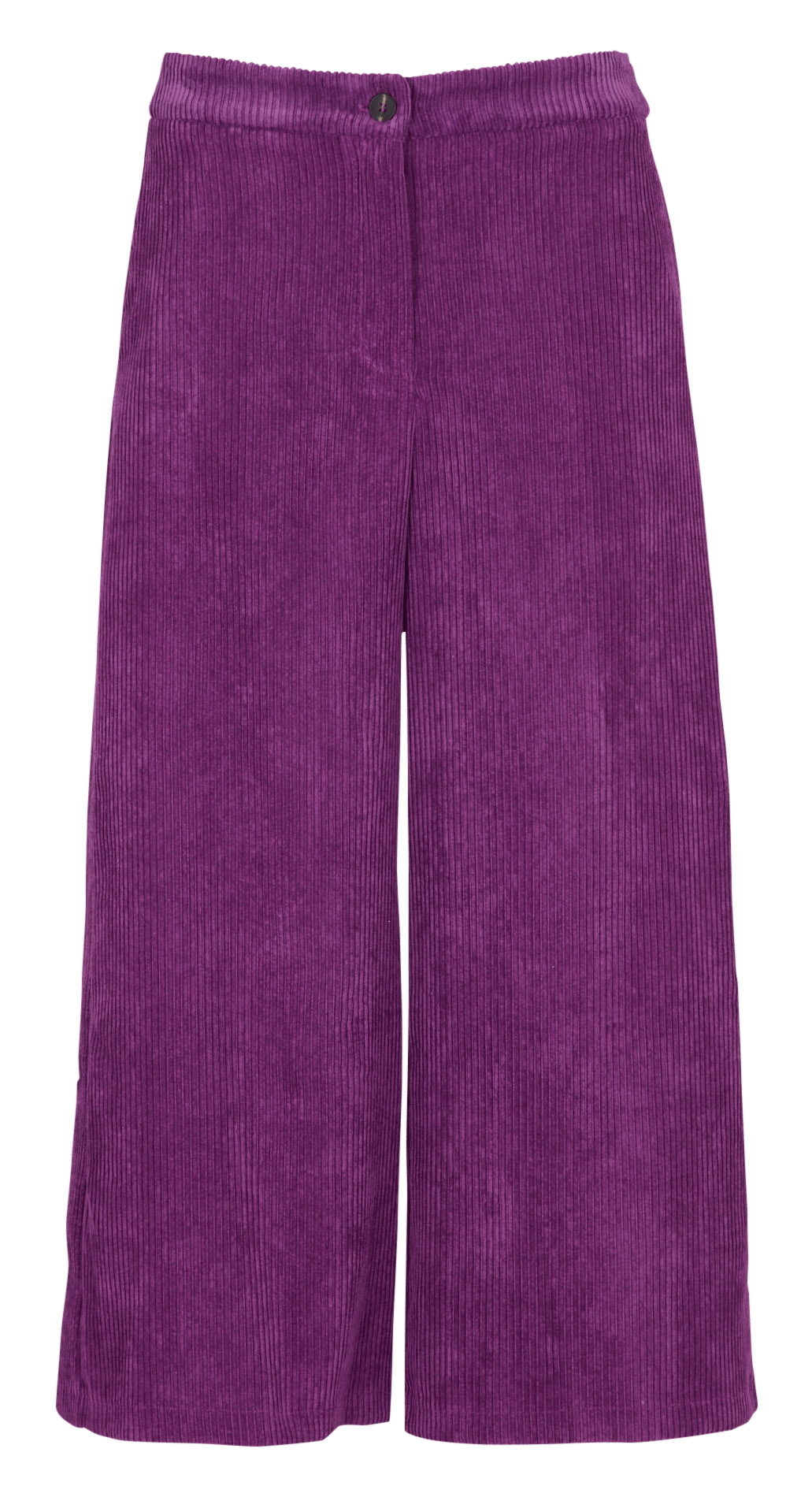 Cropped ribfluwelen broek LA FEE MARABOUTEE Paars
