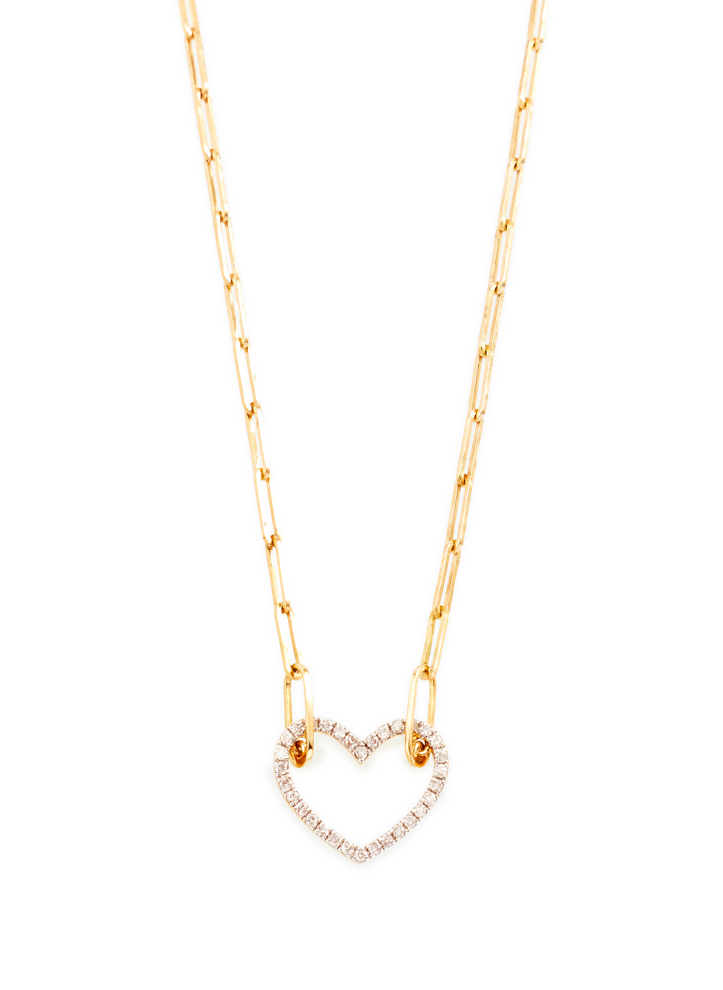Collier petit coeur en diamant