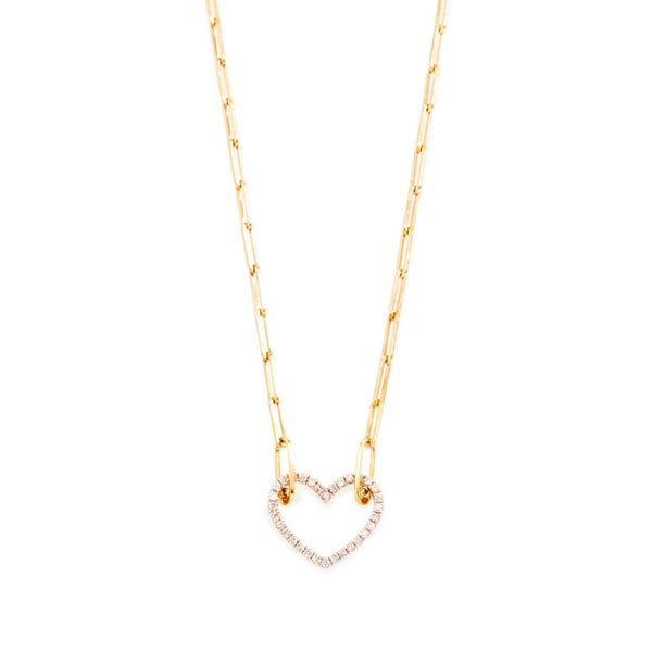 Collier petit coeur en diamant