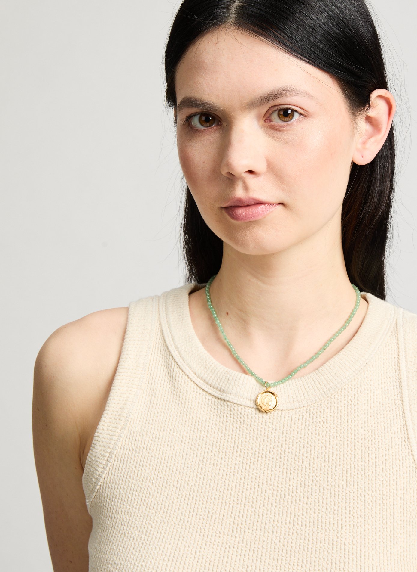 Collier Hercules en pierre aventurine HERMINA ATHENS Vert