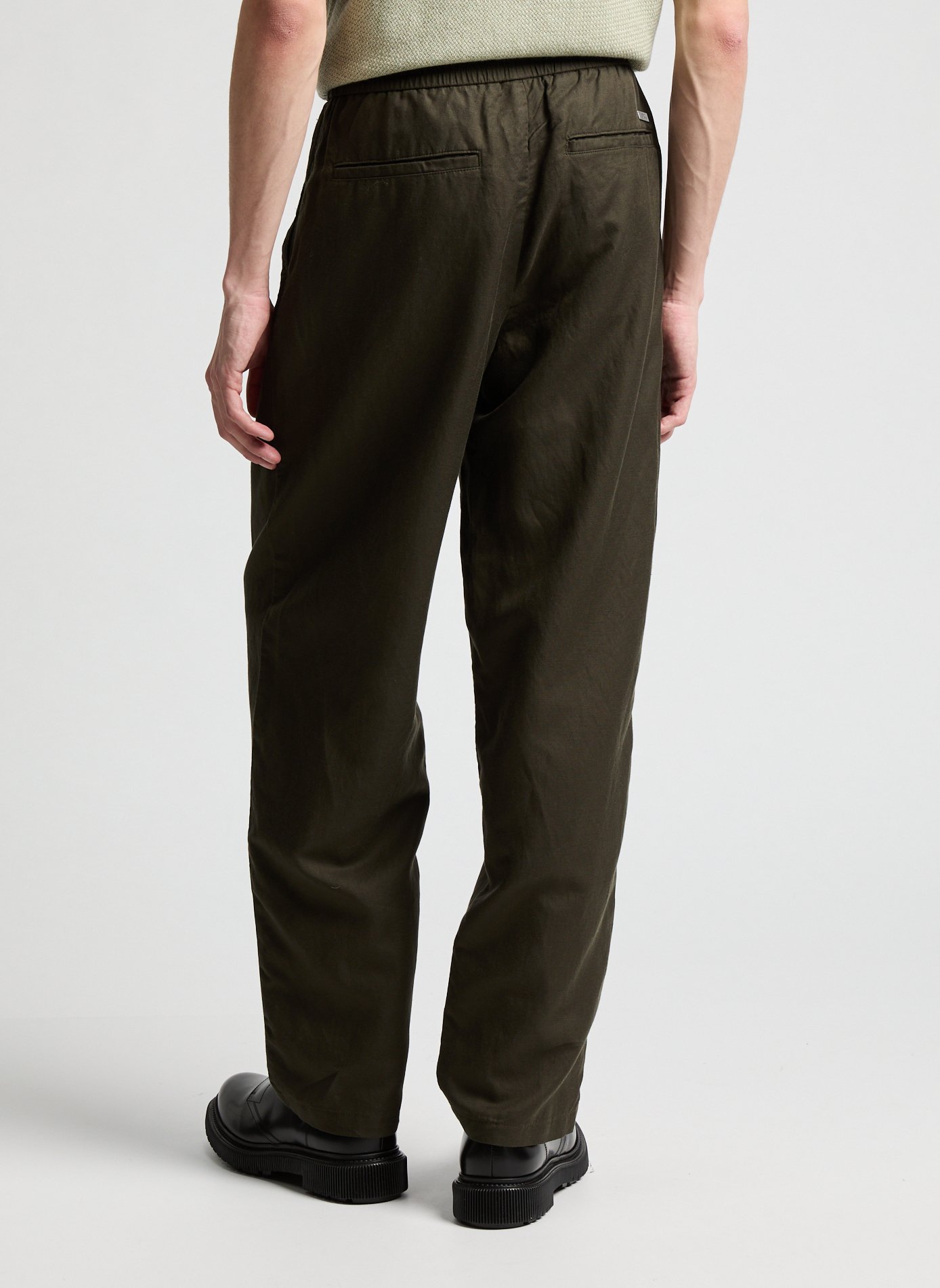 Pantalon droit en coton  ARMANI EXCHANGE Marron