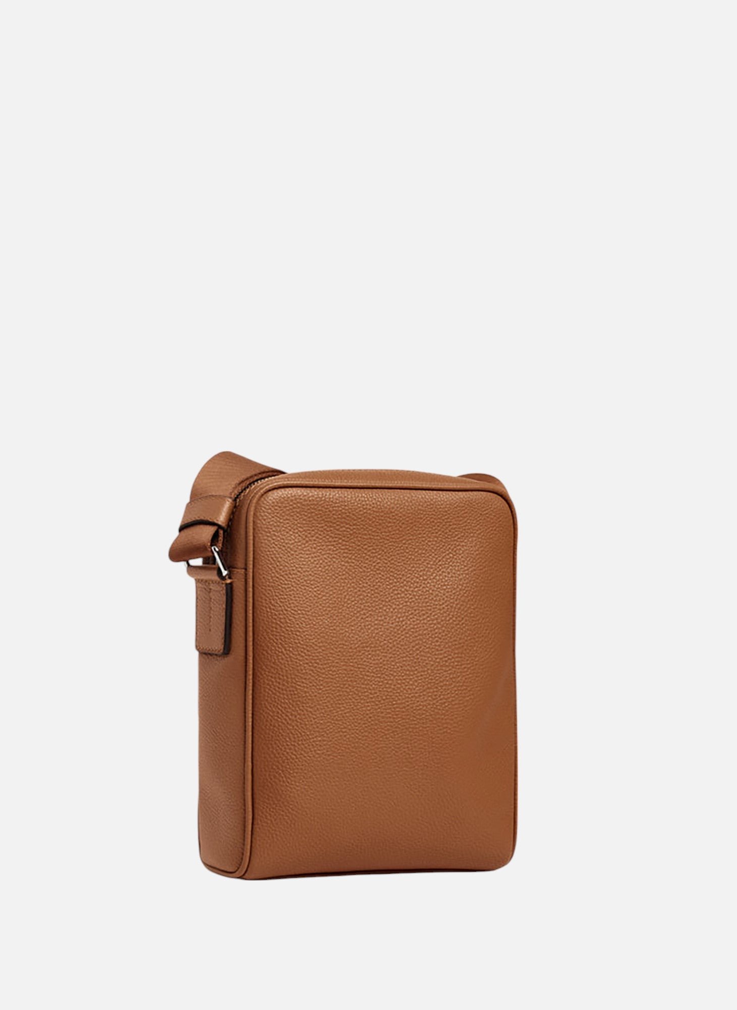 Sacoche moyen modèle charles en cuir grainé LE TANNEUR Marron