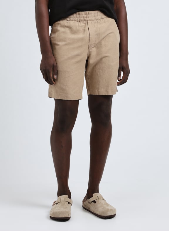 Linen and cotton shorts Brown by SAMSOE SAMSOE SAMSOE SAMSOE Linen and cotton shorts Brown