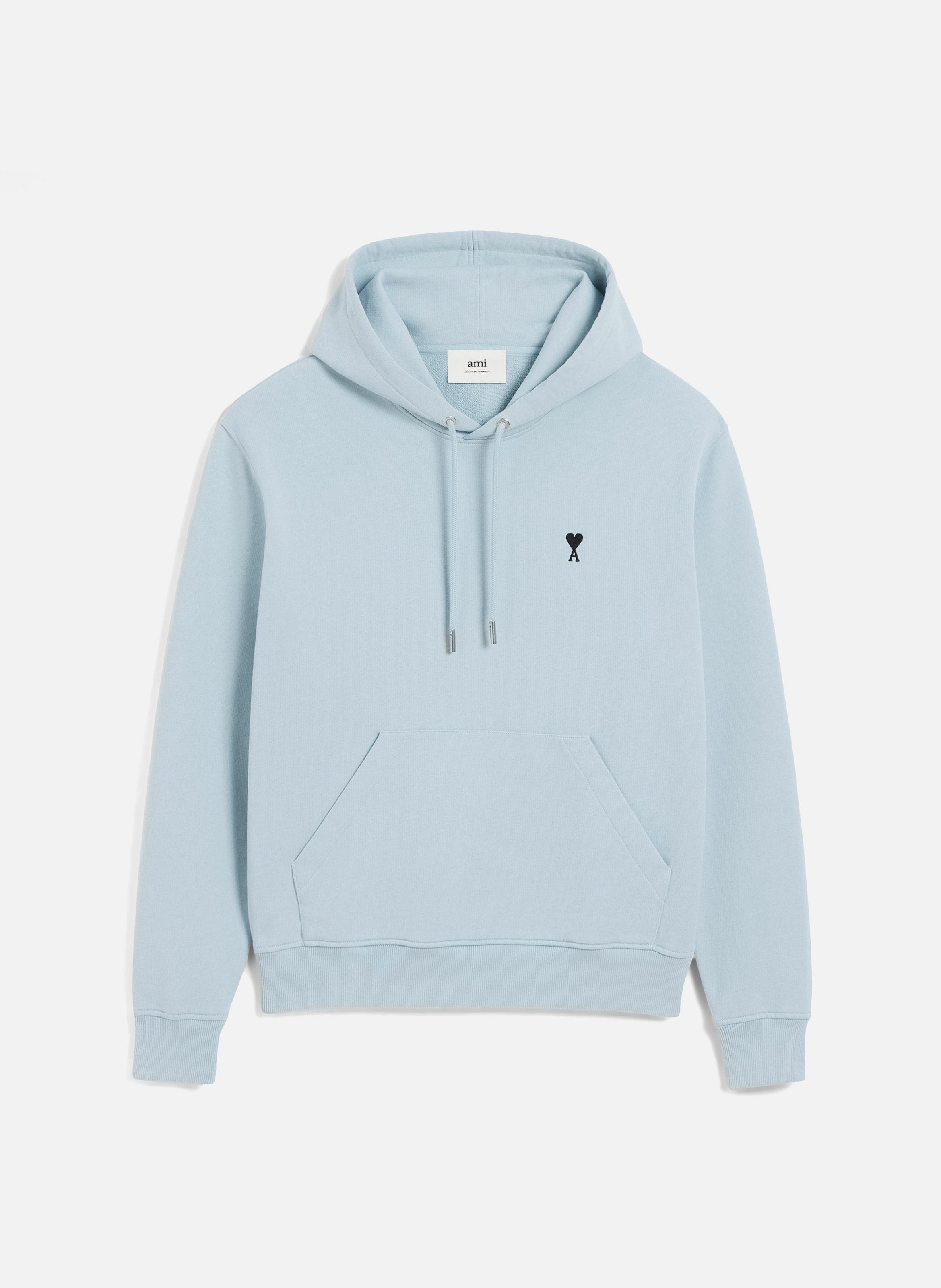 Hoodie ami de coeur en coton AMI PARIS Bleu