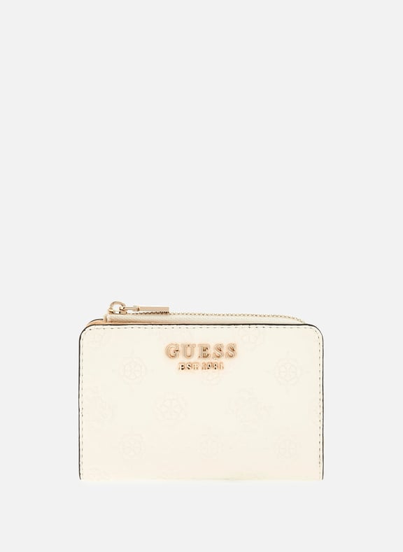 Portefeuille à logo Beige by GUESS GUESS Portefeuille à logo Beige