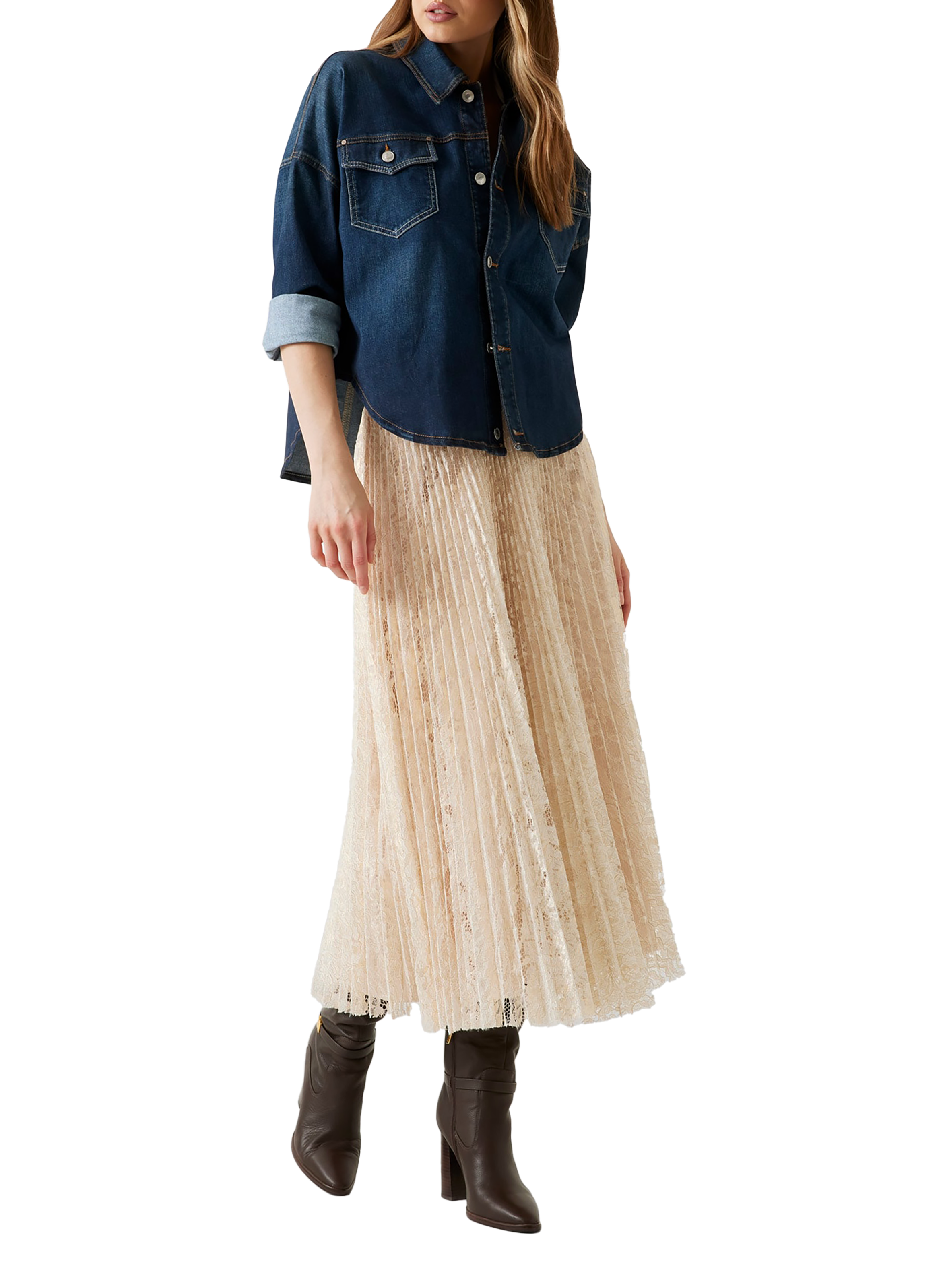 Long lace dress GUESS Golden