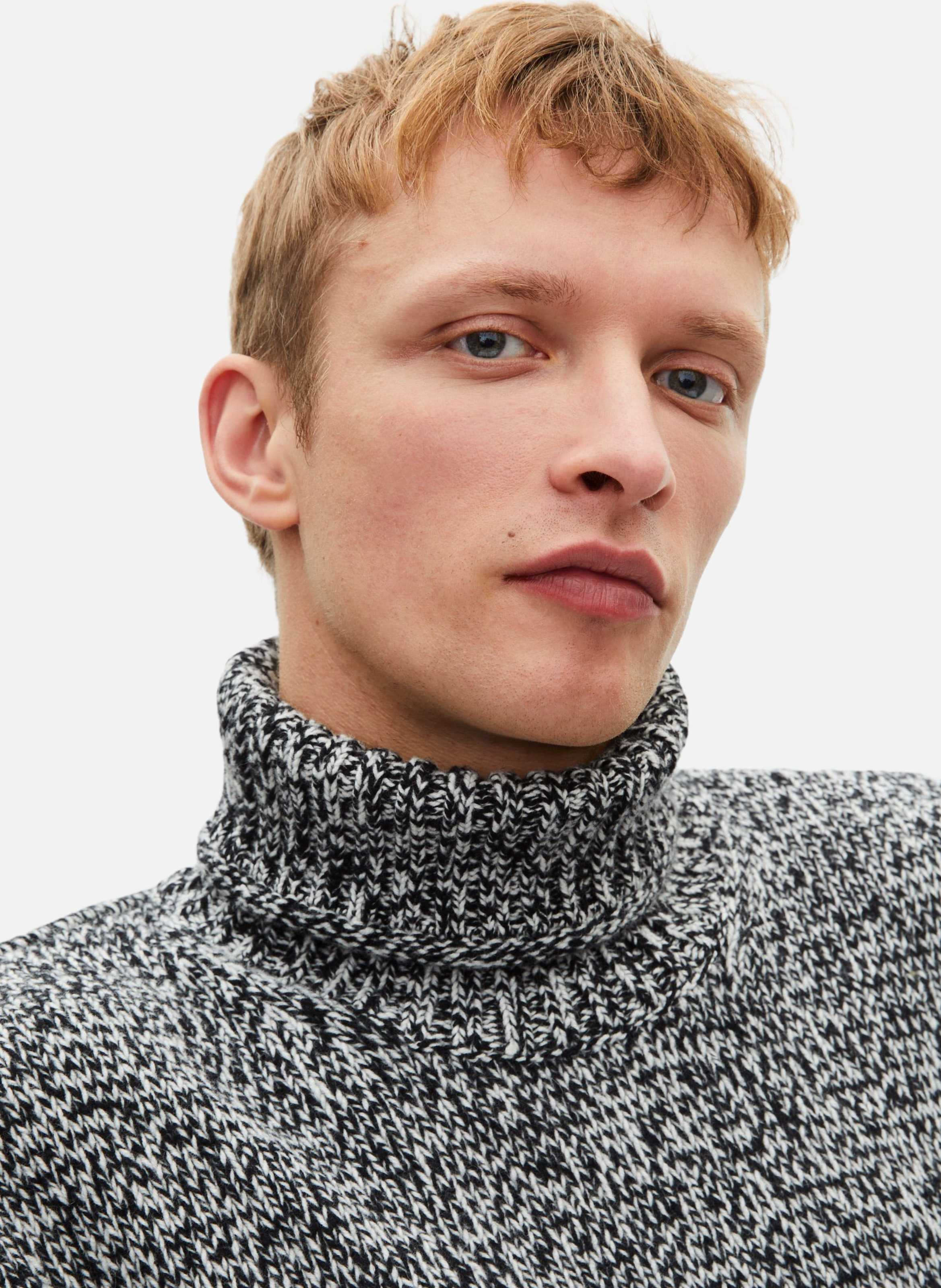 Pull col roulé mouliné THE KOOPLES Noir