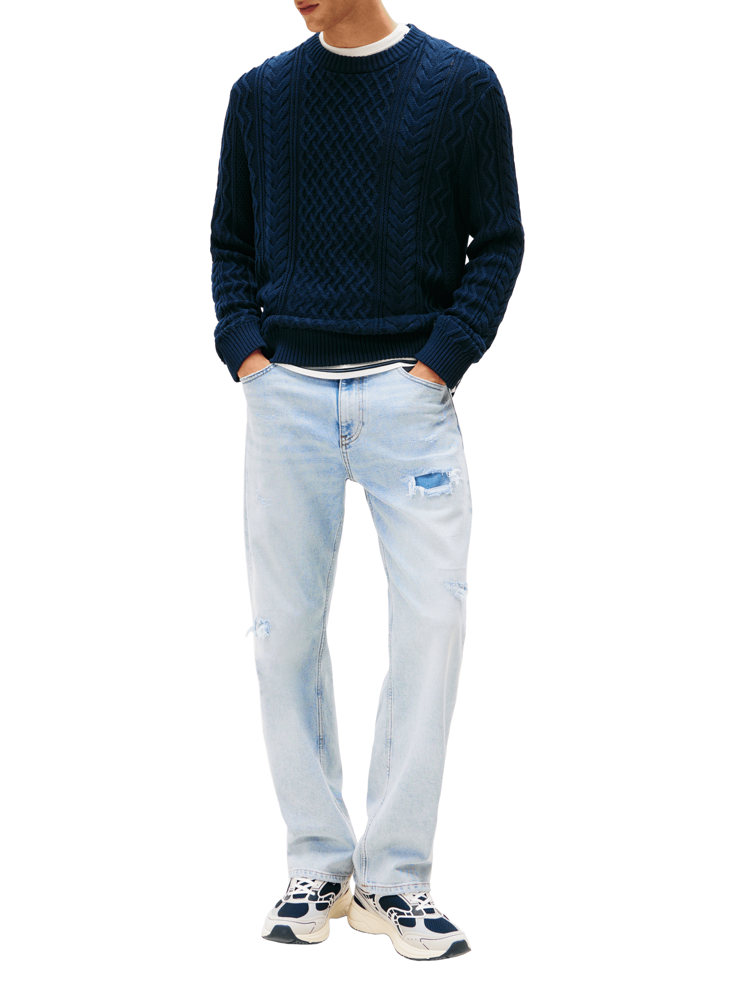 Cable knit jumper TOMMY HILFIGER Blue