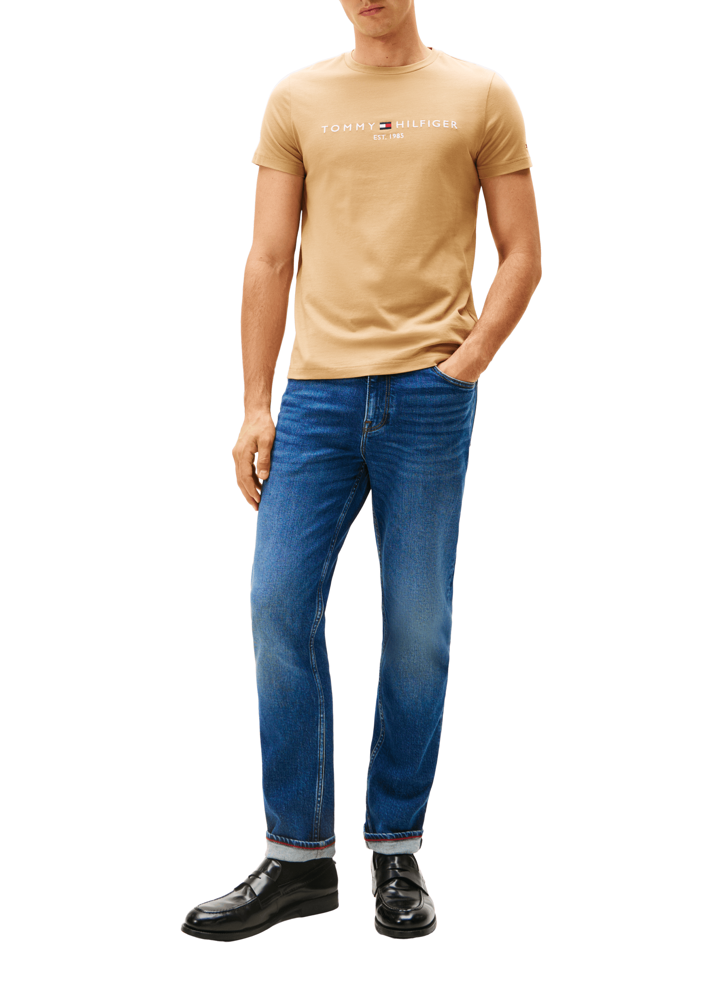 Classic Cotton T-Shirt TOMMY HILFIGER Brown