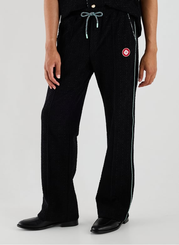 Jogging à jacquard monogrammé  | Noir by CASABLANCA PARIS Jogging à jacquard monogrammé  Noir