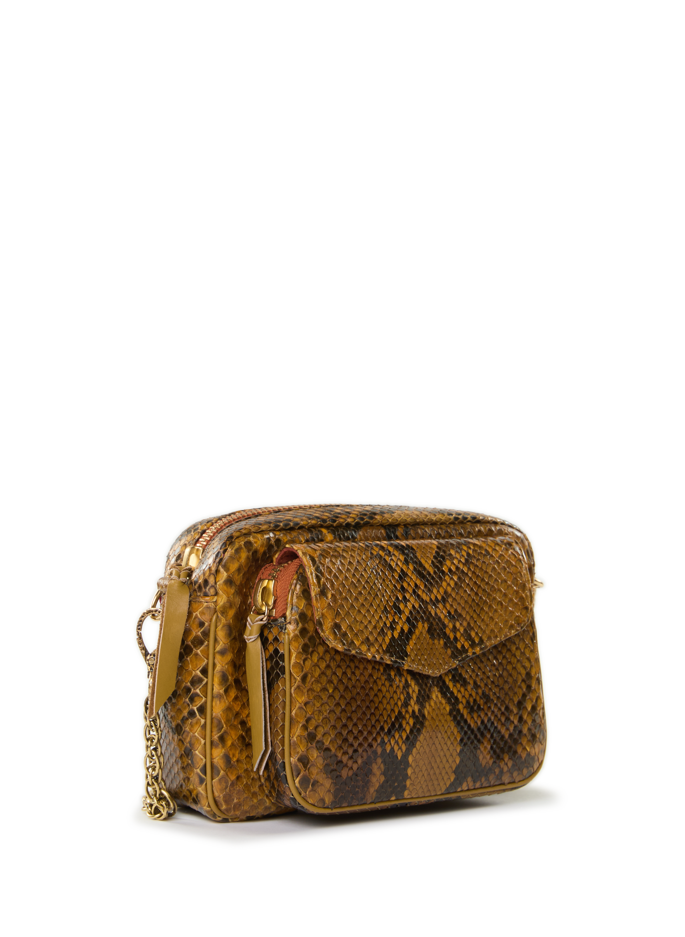 Sac à bandoulière Charly en cuir CLARIS VIROT Jaune