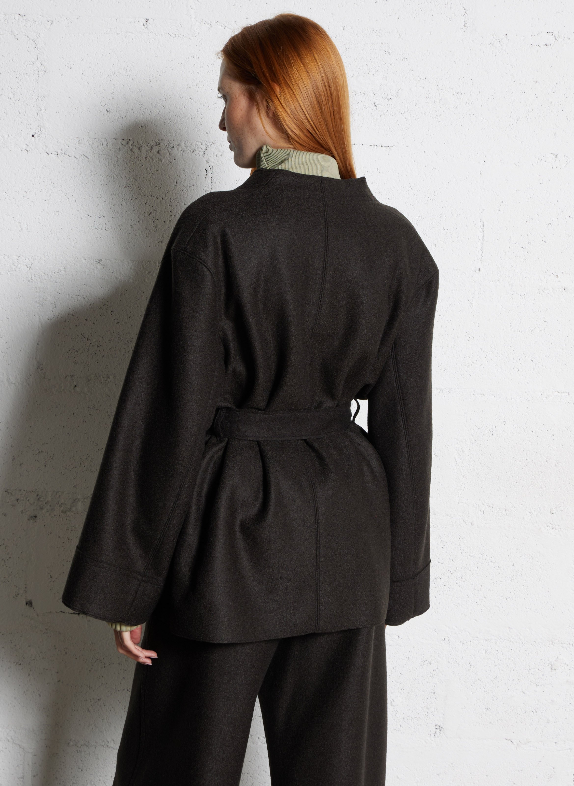 Kimono en laine vierge Balme SOEUR Vert