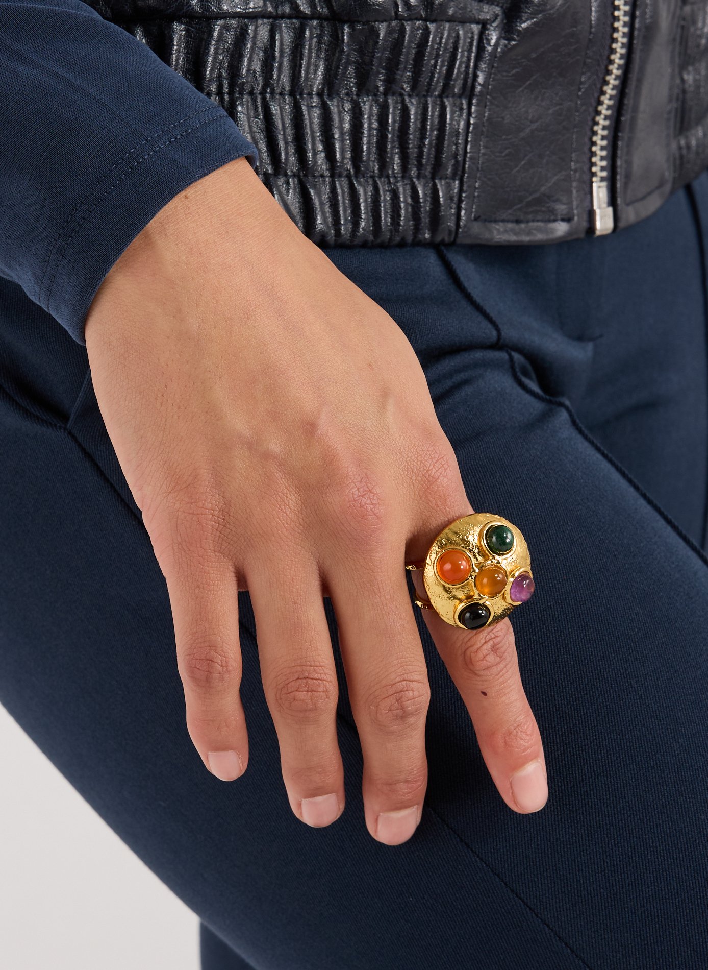 Bague en laiton et pierre SYLVIA TOLEDANO Multicolore