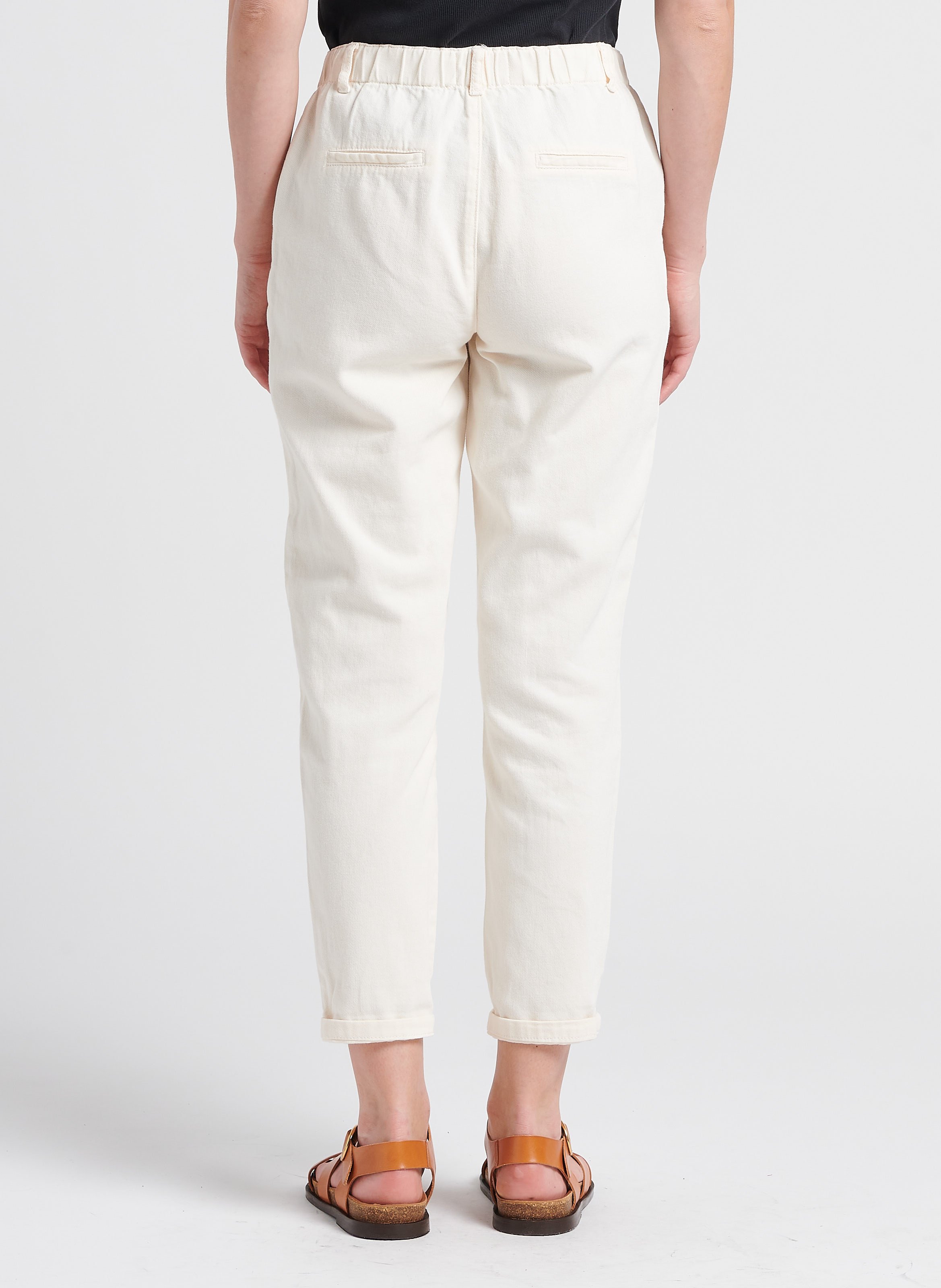 Pantalon chino 7/8ème en coton sabil MAISON 123 Beige