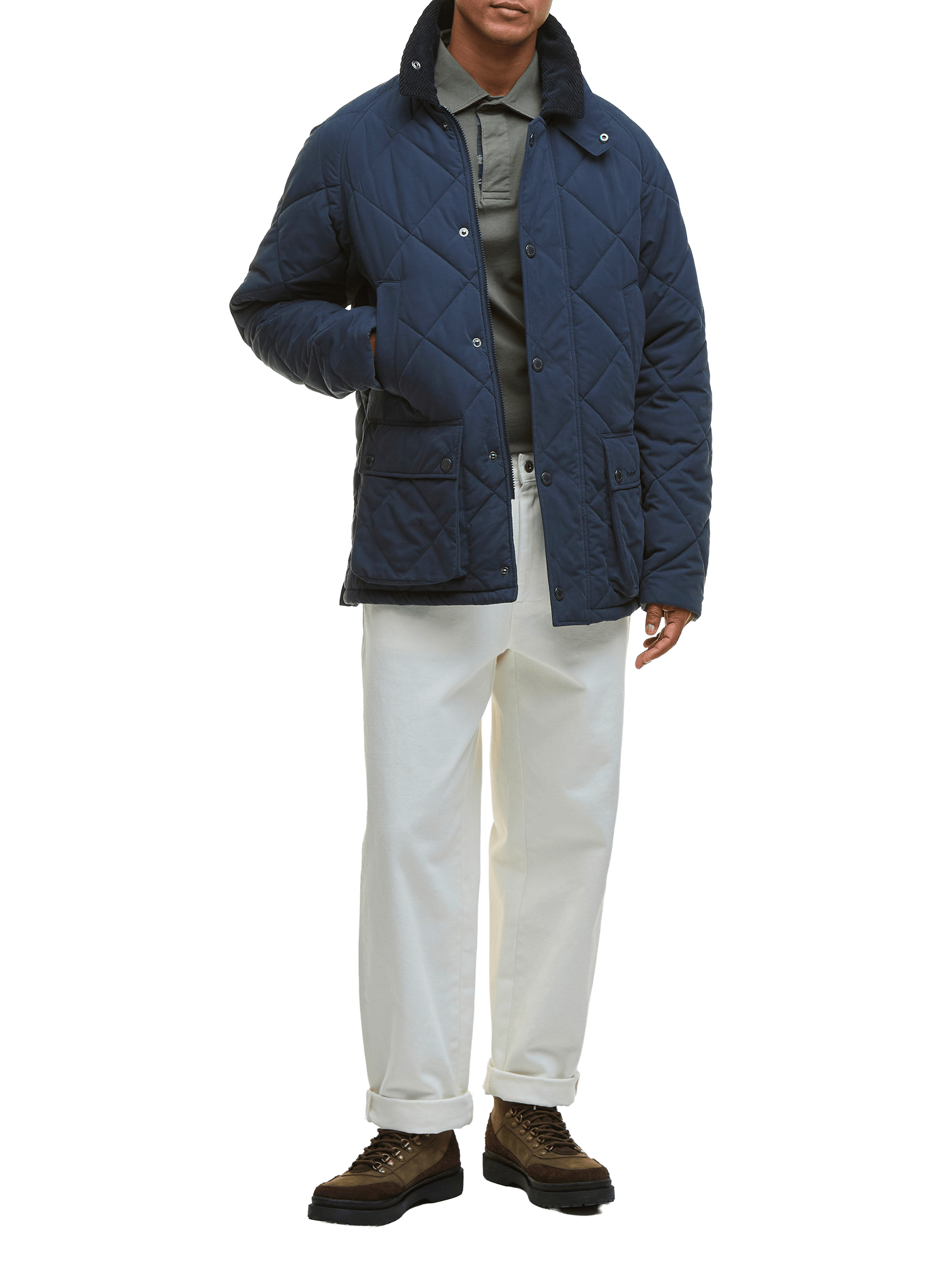 Veste matelassée en coton BARBOUR Bleu