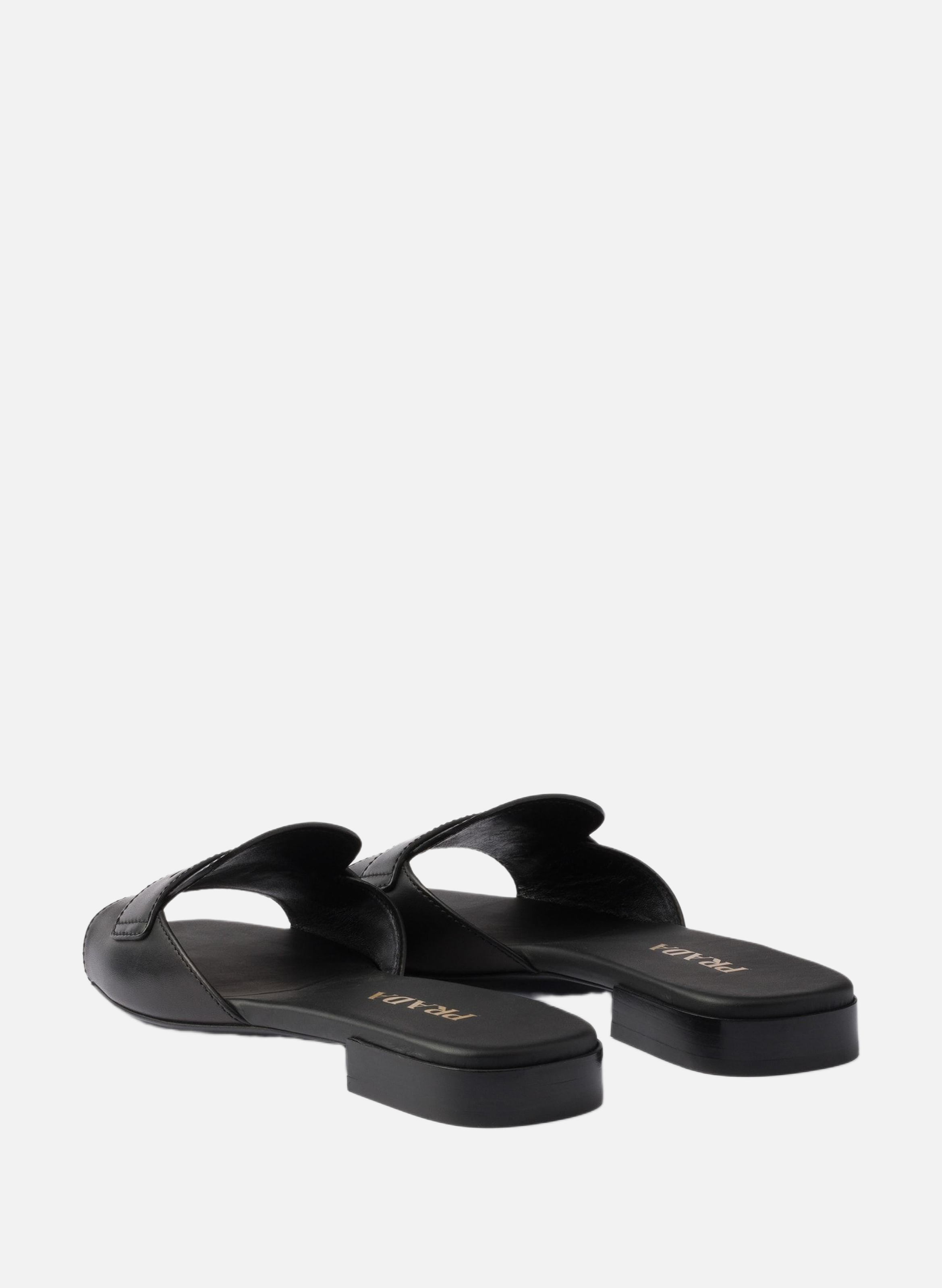 Mules en cuir PRADA Noir