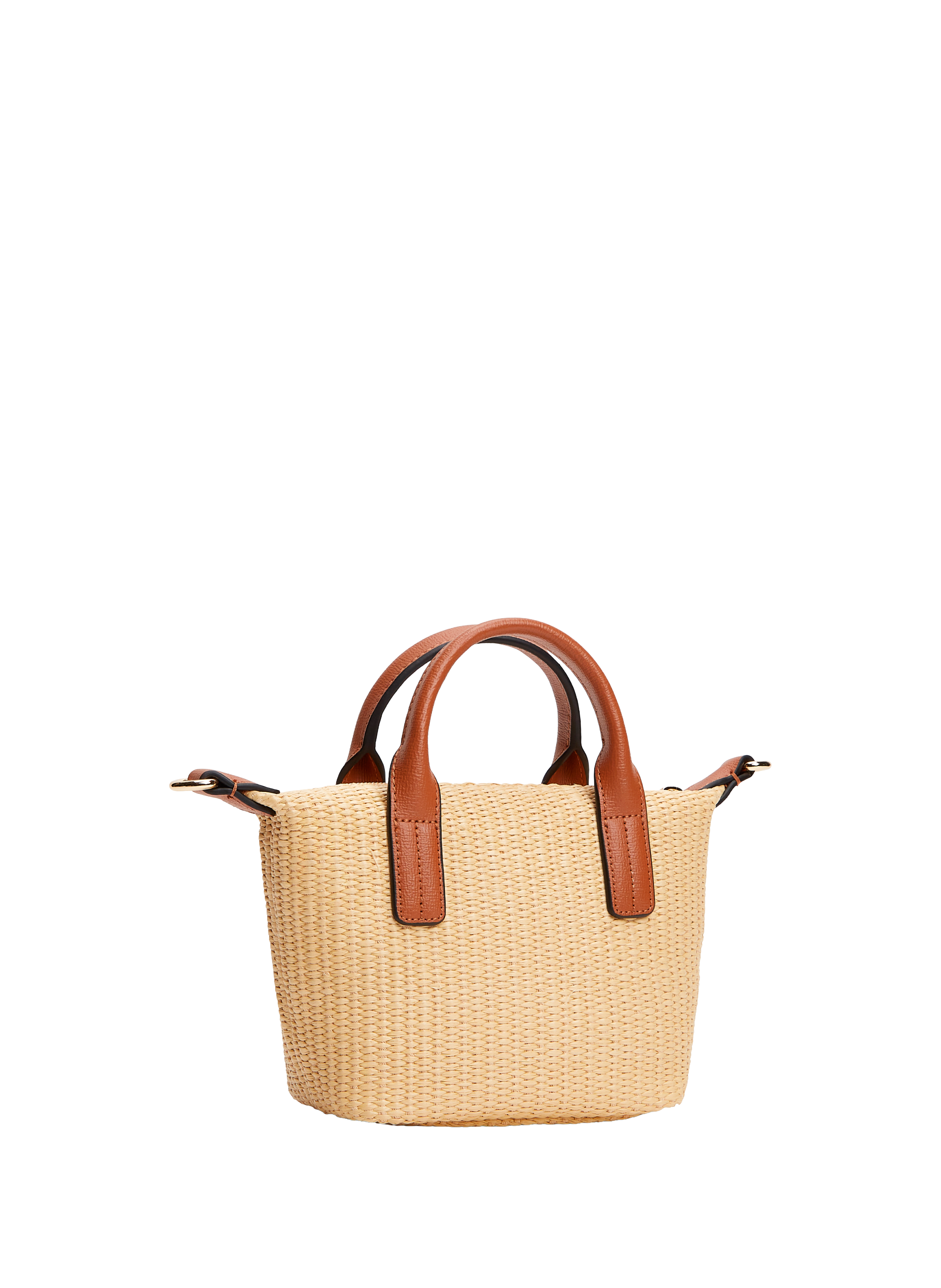 Sac à bandoulière amovible tressé TOMMY HILFIGER Marron