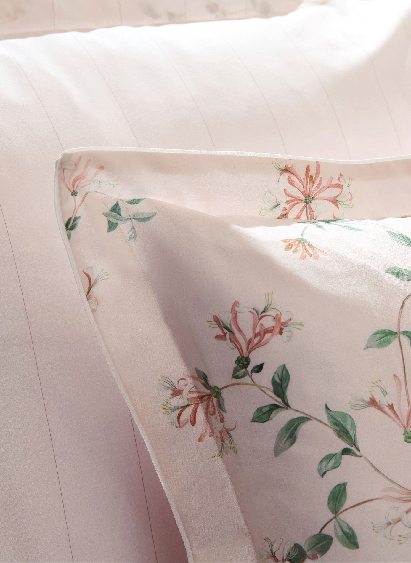 Taie d'oreiller nature ANNE DE SOLENE Rose