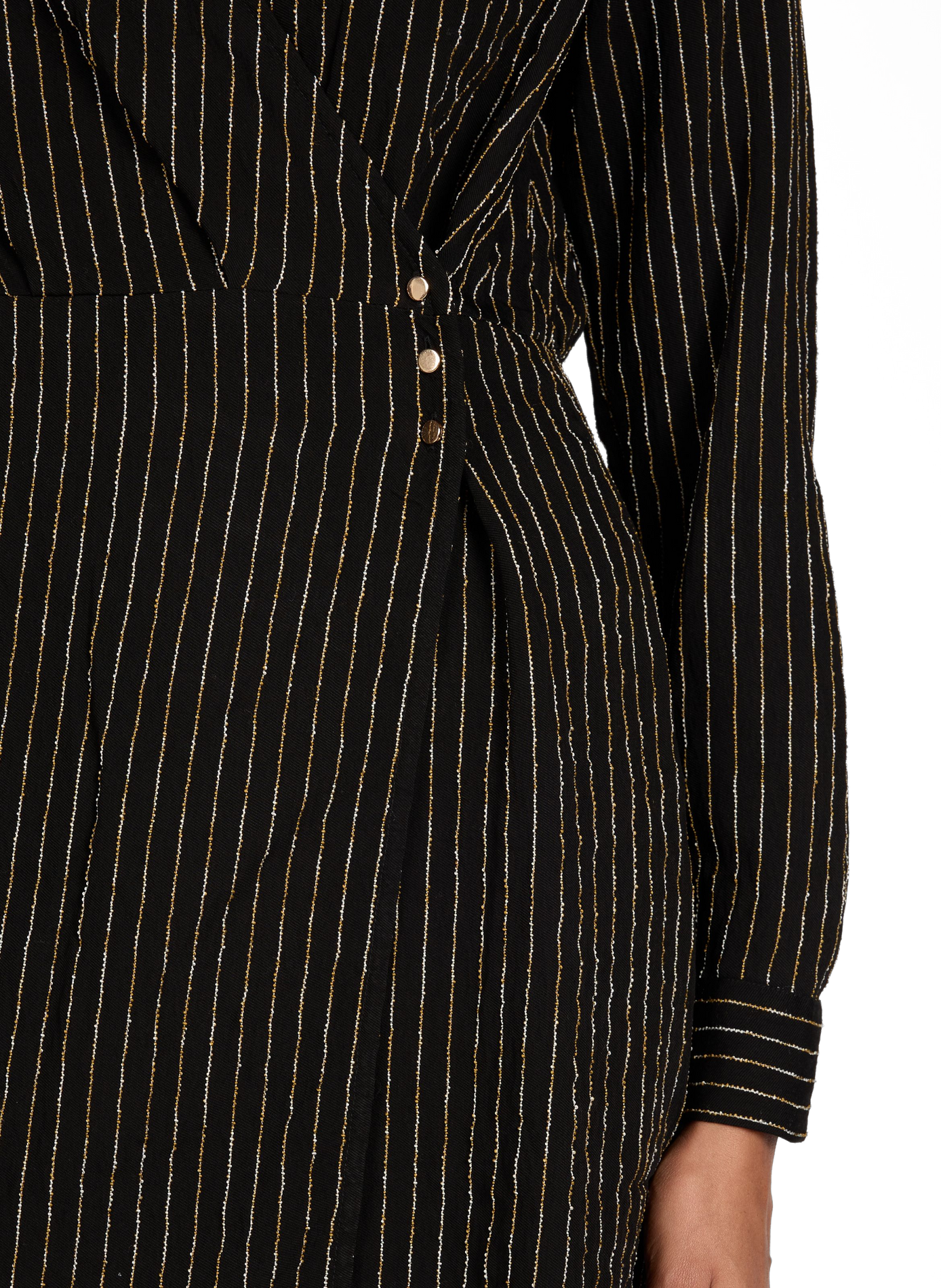 Striped wrap dress VILA Black